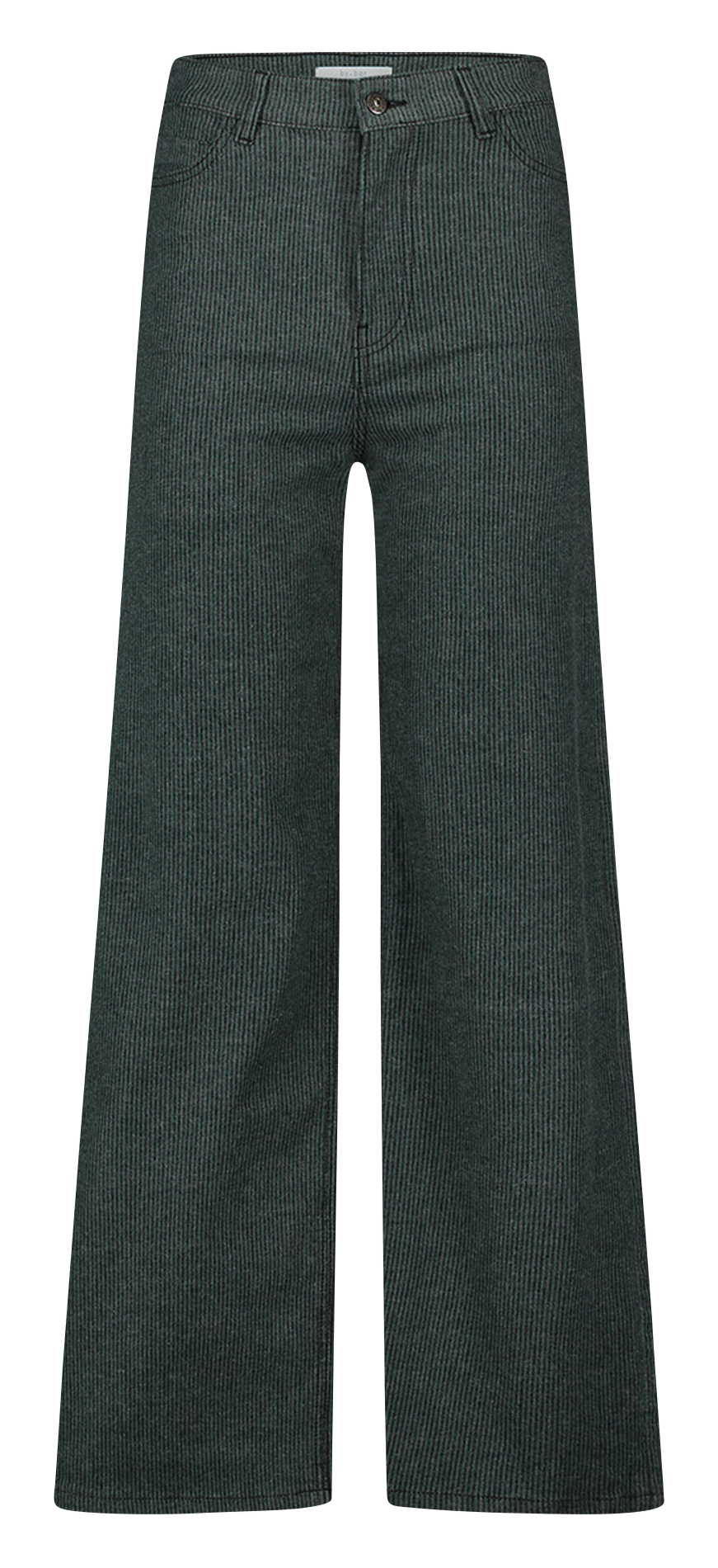 Pantalon large rayé en coton mélangé BY BAR Vert