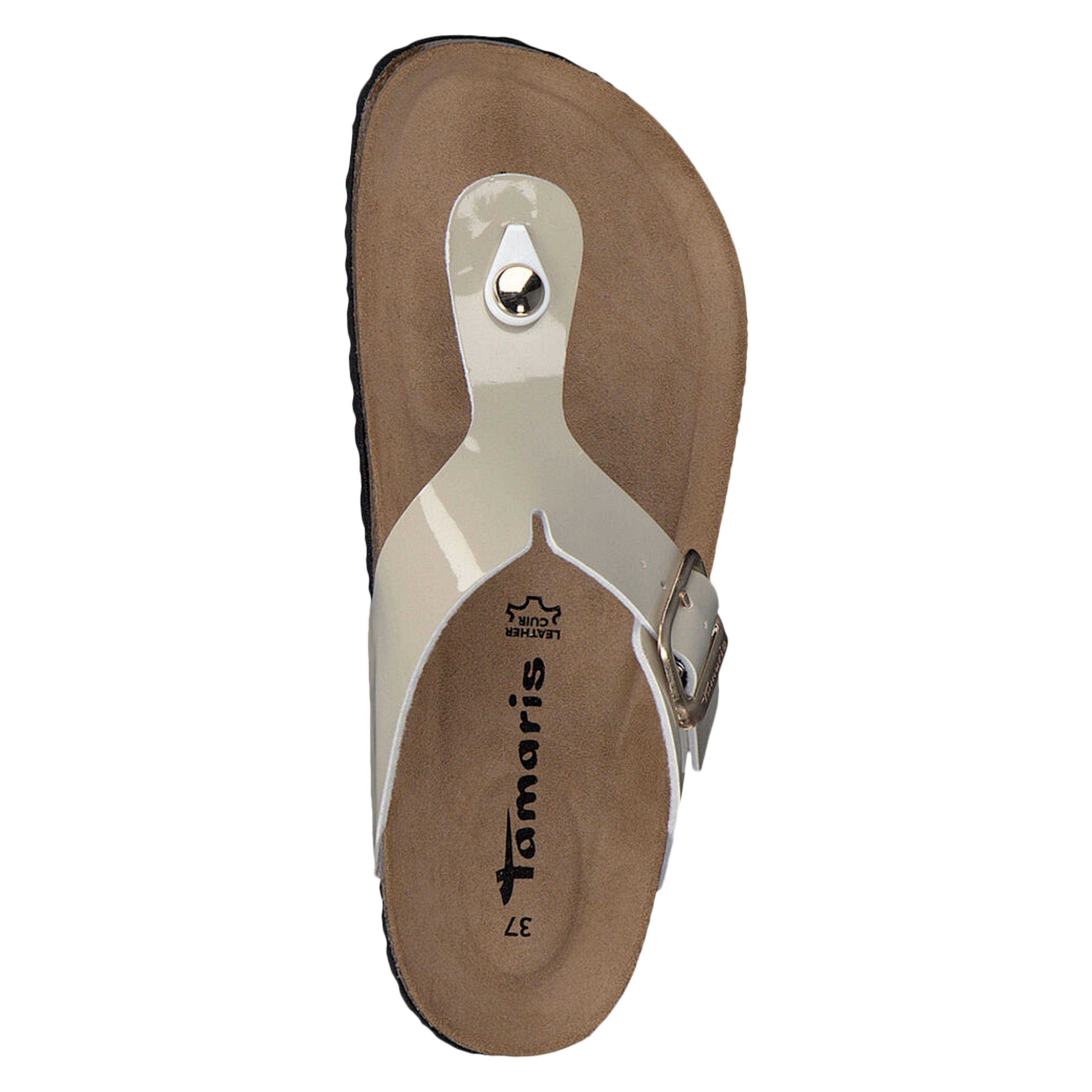Leather mules TAMARIS Beige