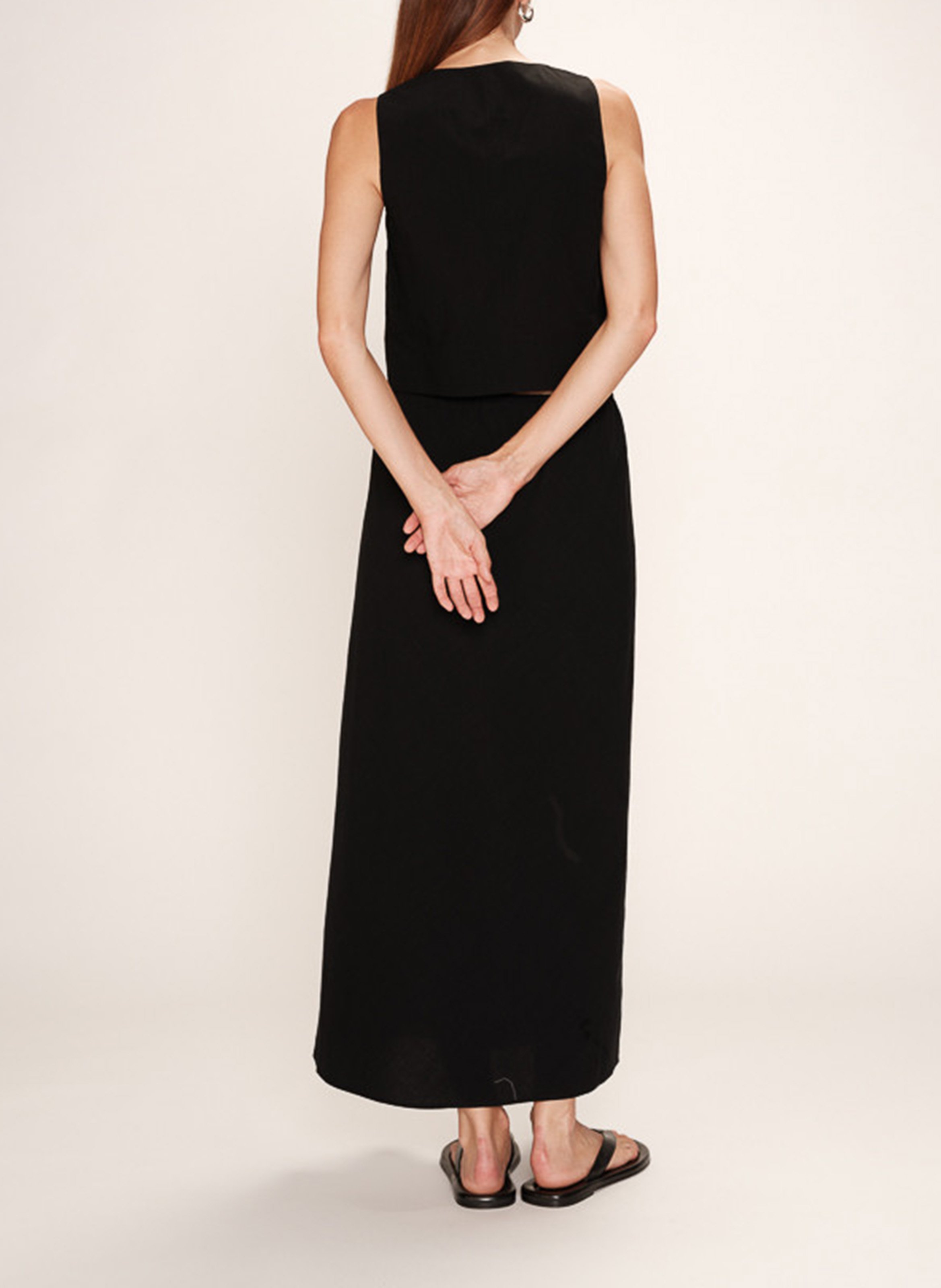 Cotton-blend V-neck cardigan GRACE ET MILA Black