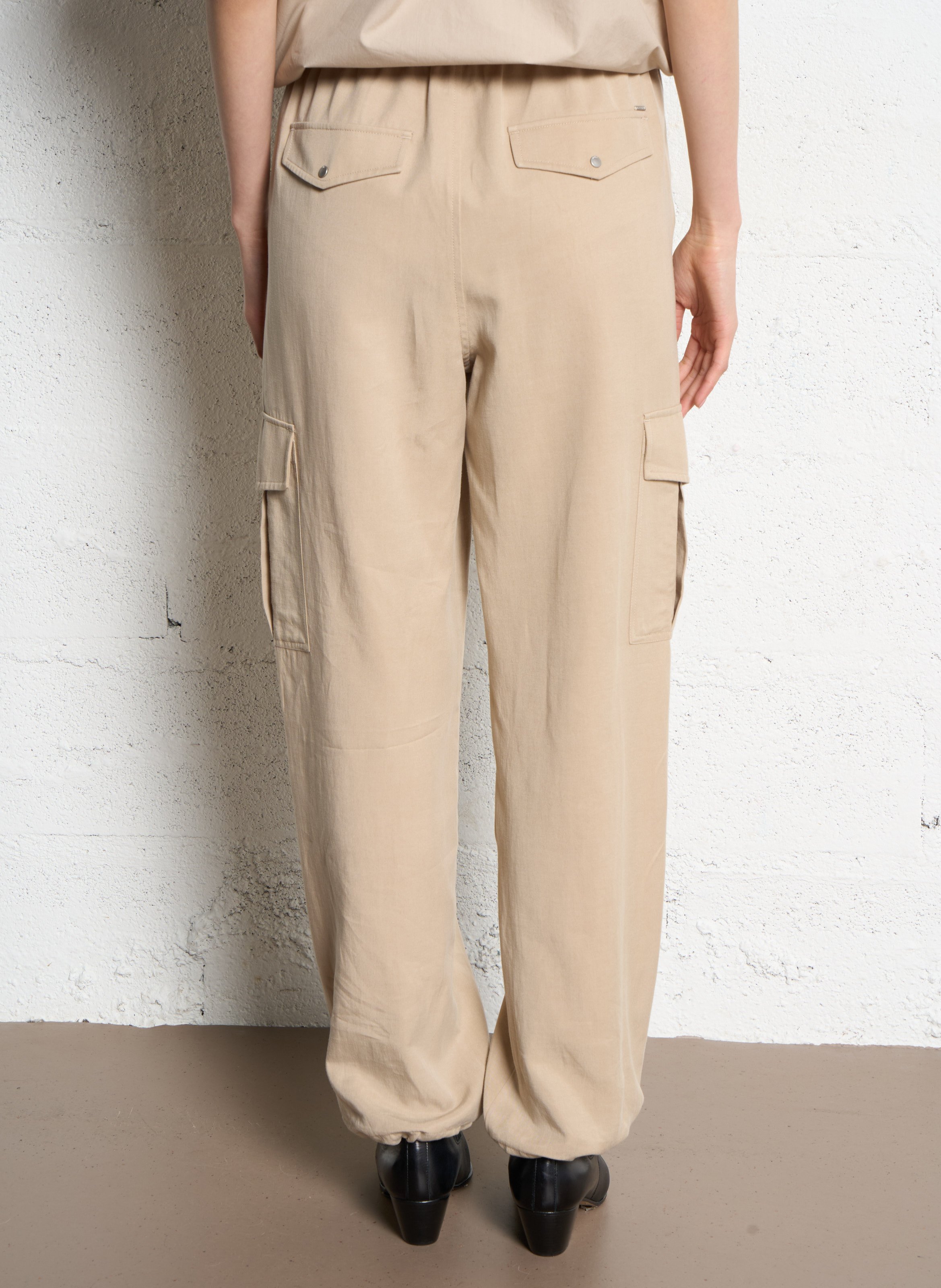 Elasticated-waist trousers  IKKS Beige