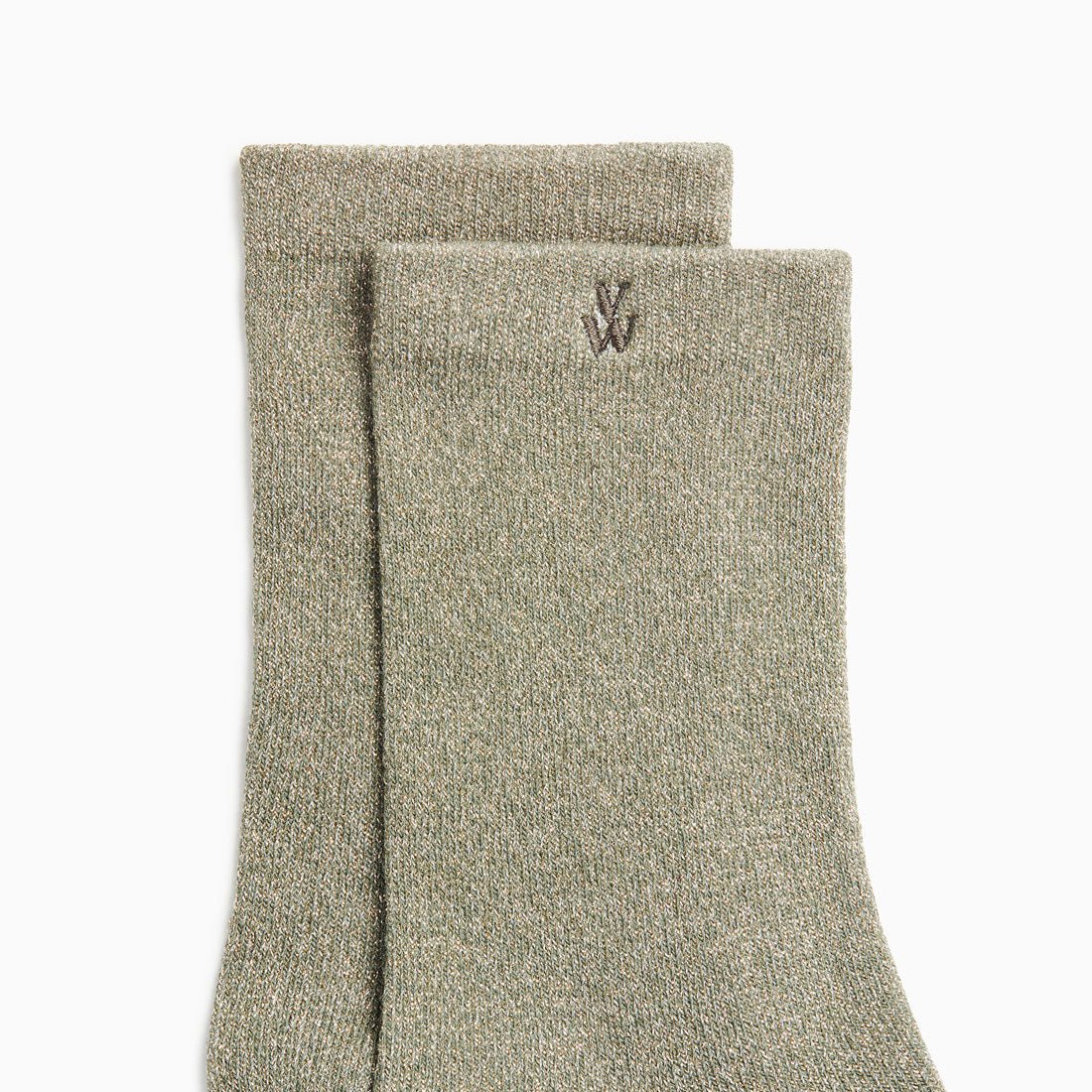 Glitter cotton-blend socks VANESSA WU Green