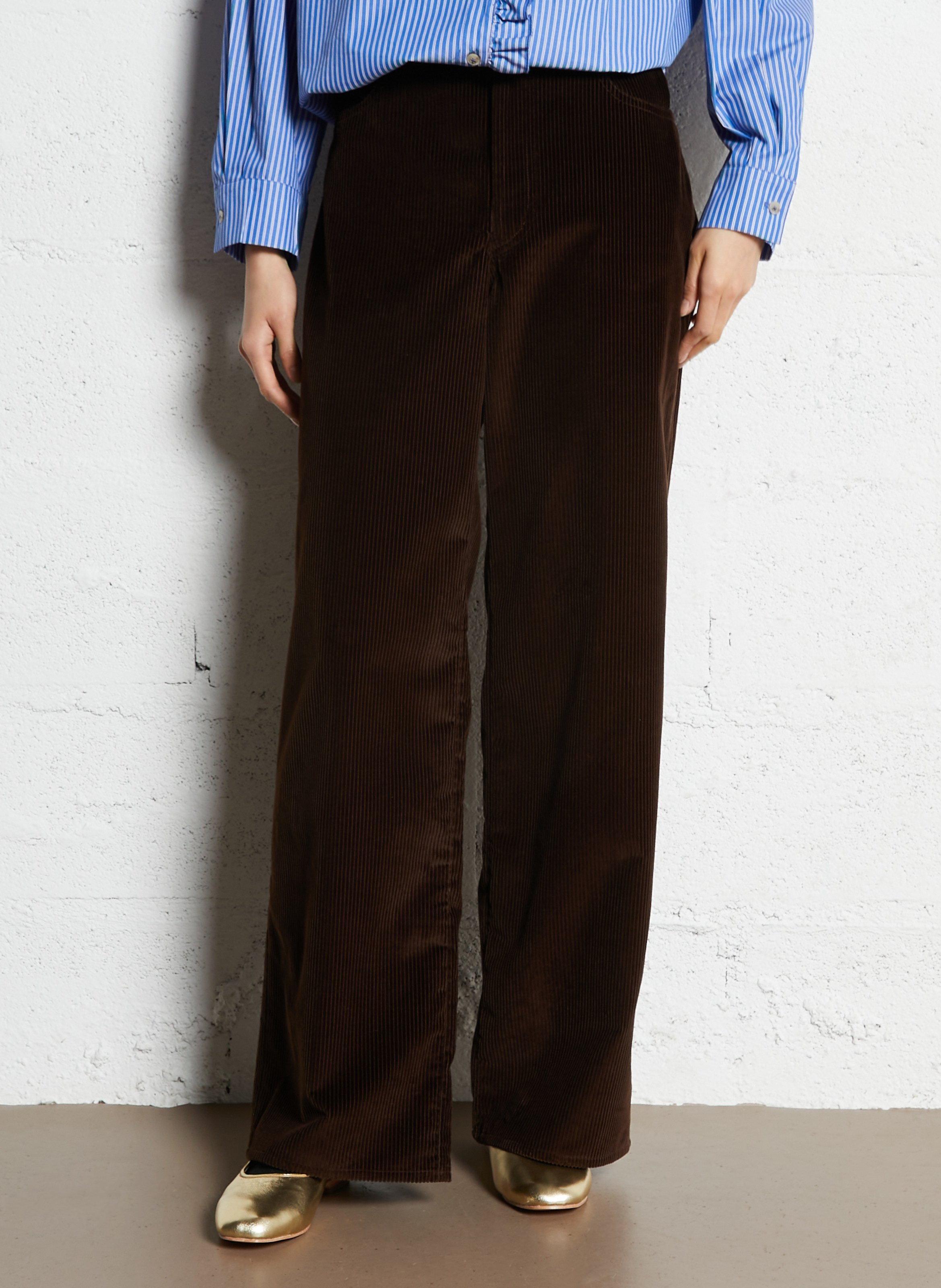 Wijde jeans SUZIE WINKLE Bruin