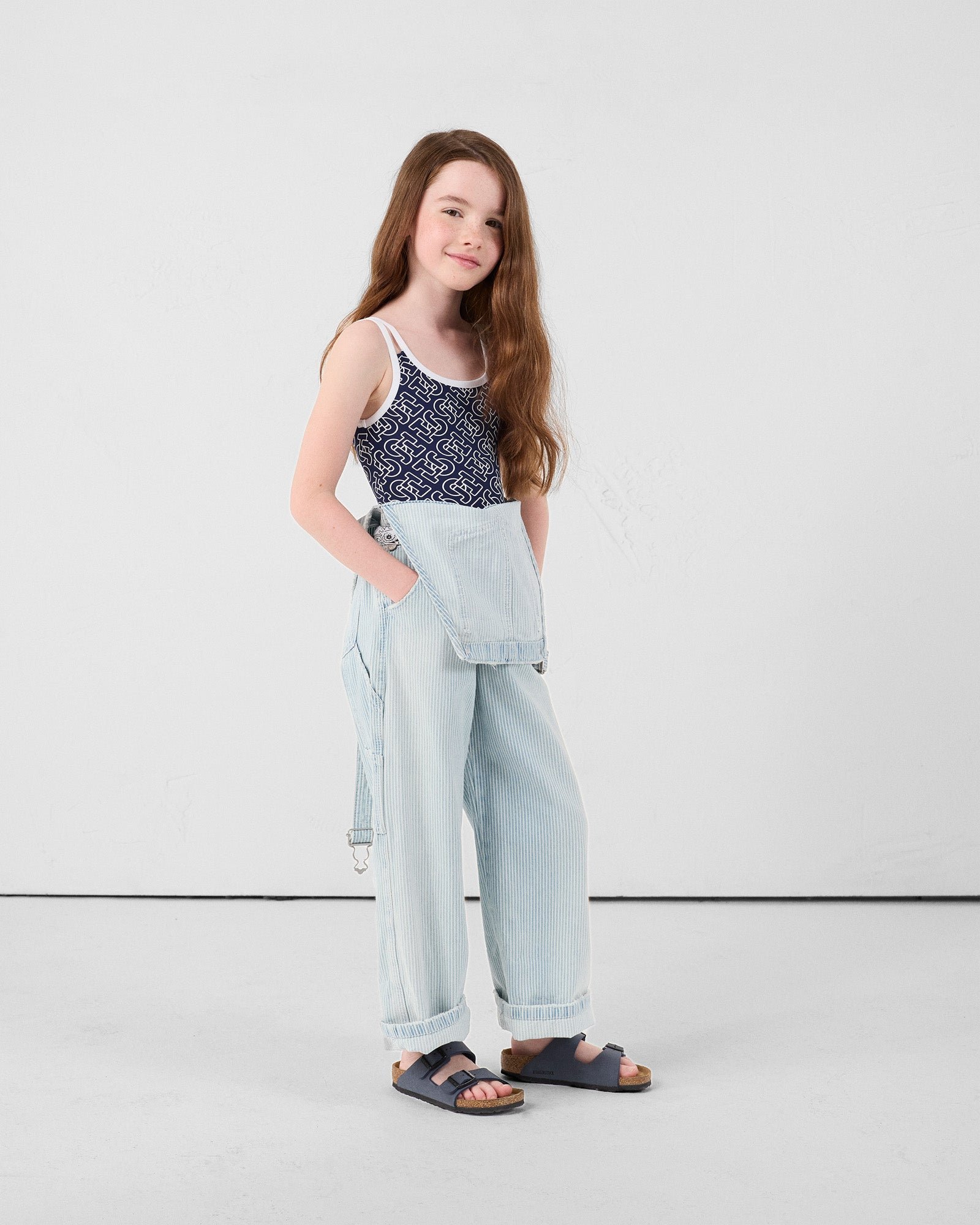 Monogram one-piece swimsuit JOTT Blue