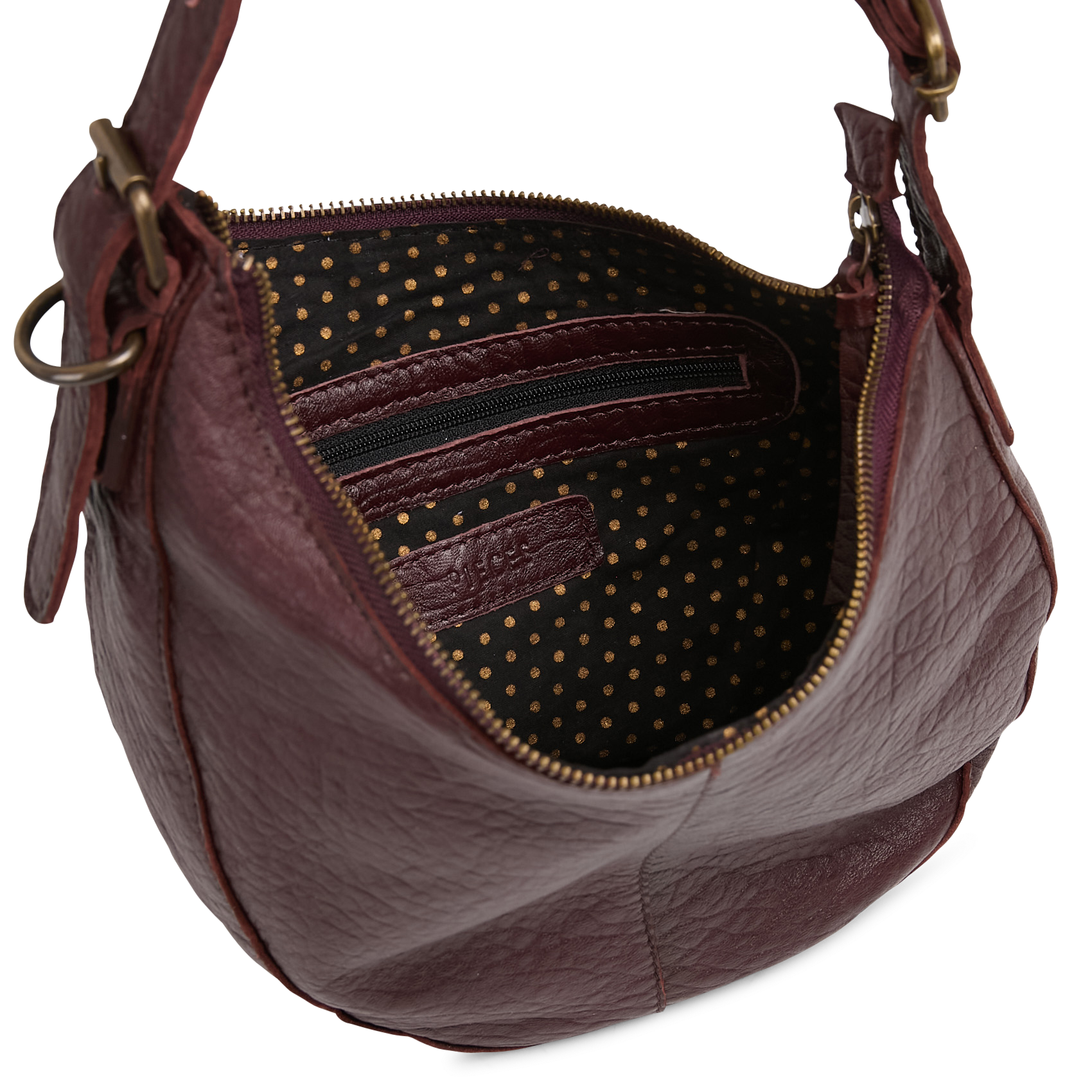 Dori leather shoulder bag PIECES Red