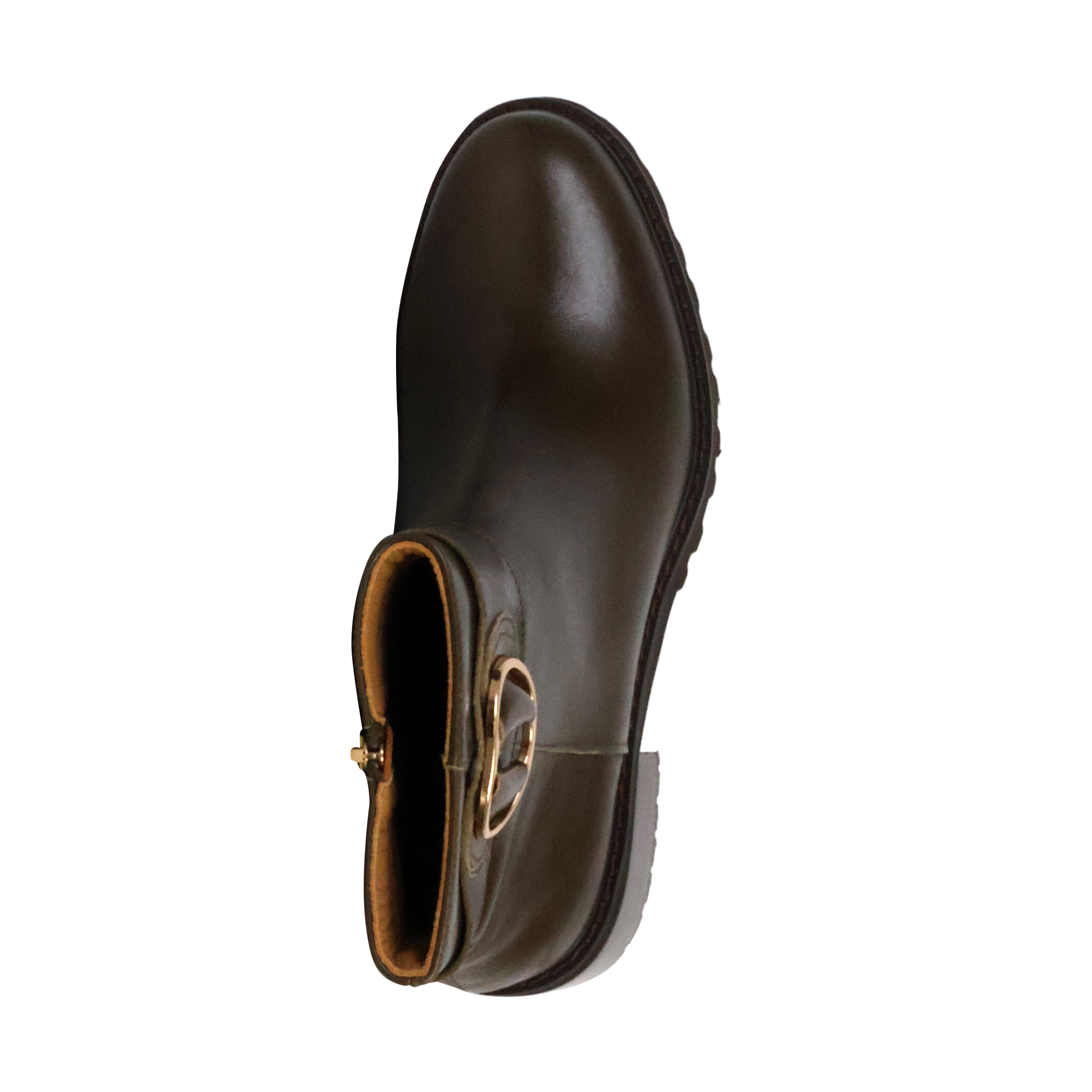 Quinn leather heeled ankle boot EMILIE KARSTON Khaki