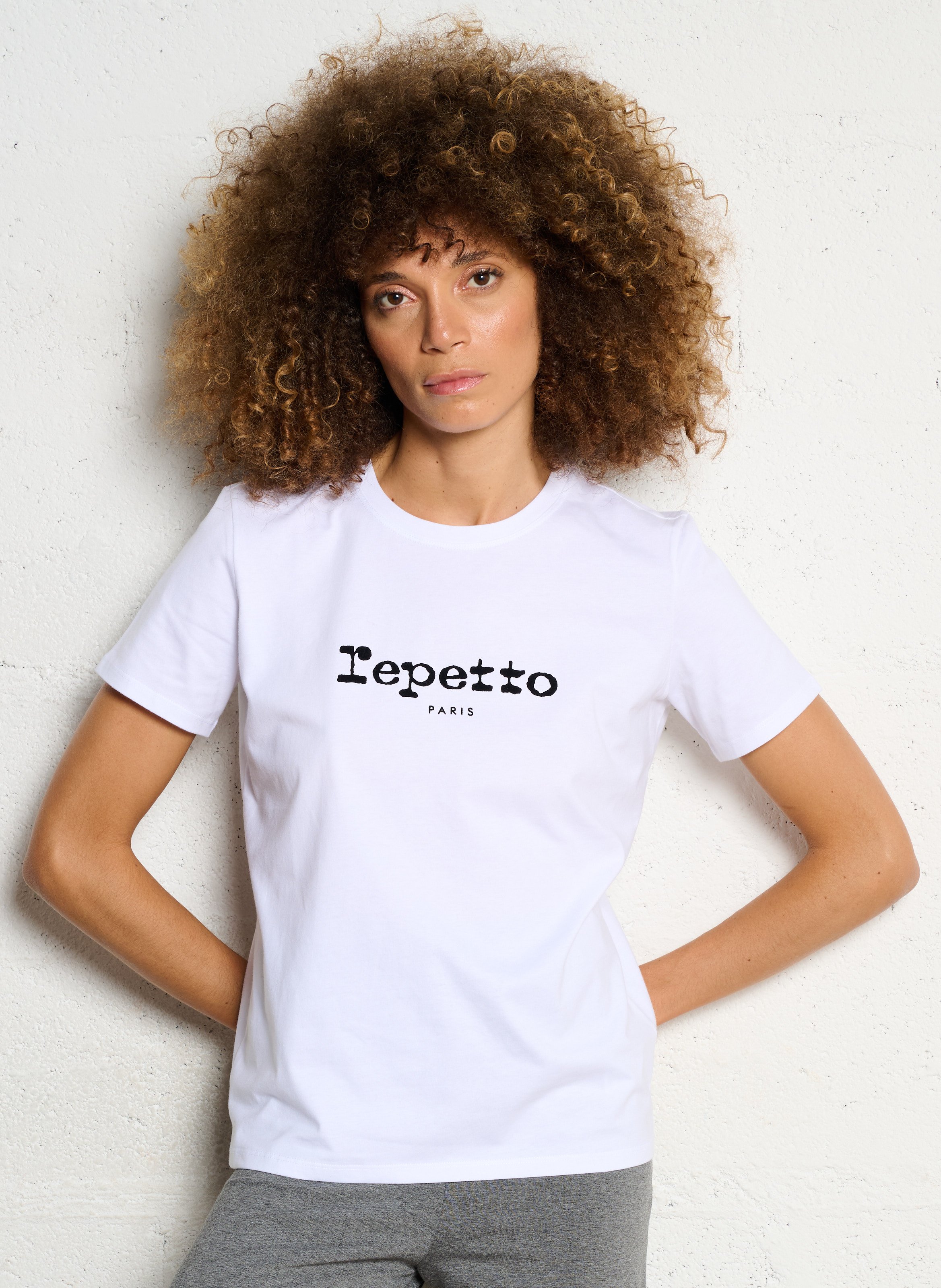 Camiseta con cuello redondo REPETTO Blanco