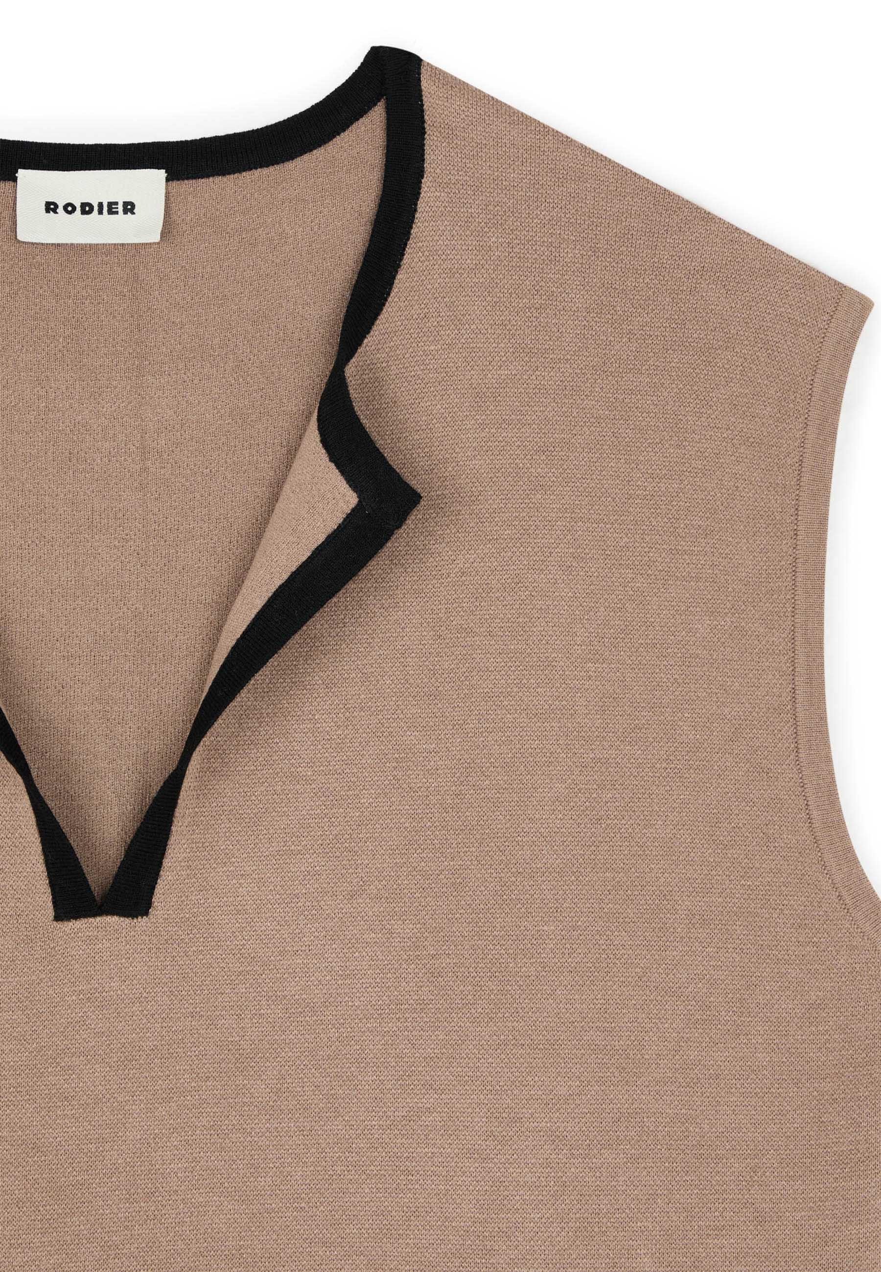 Short-sleeved sweater RODIER Brown