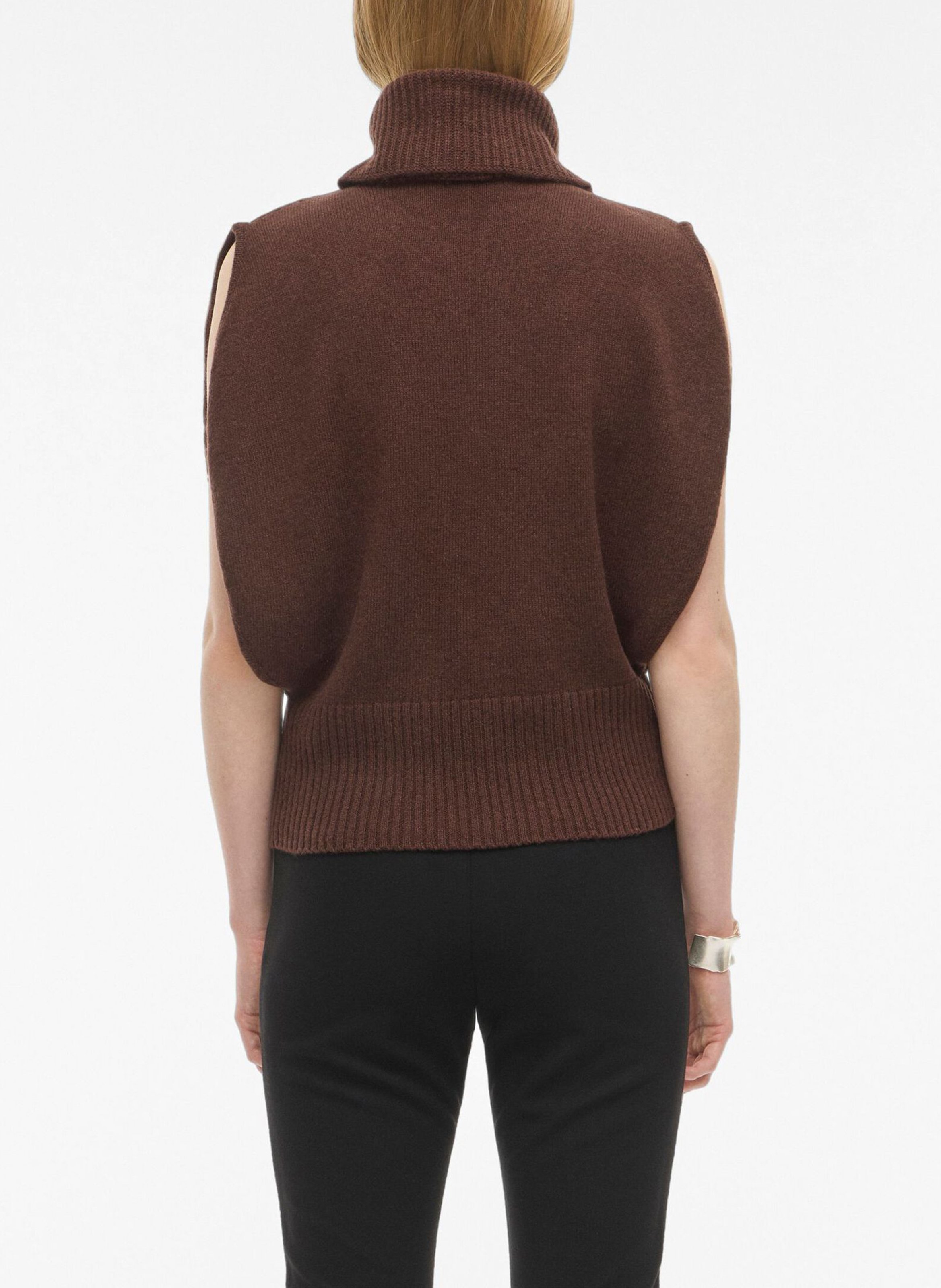 Wool-blend turtleneck sweater ROUGE EDIT Brown