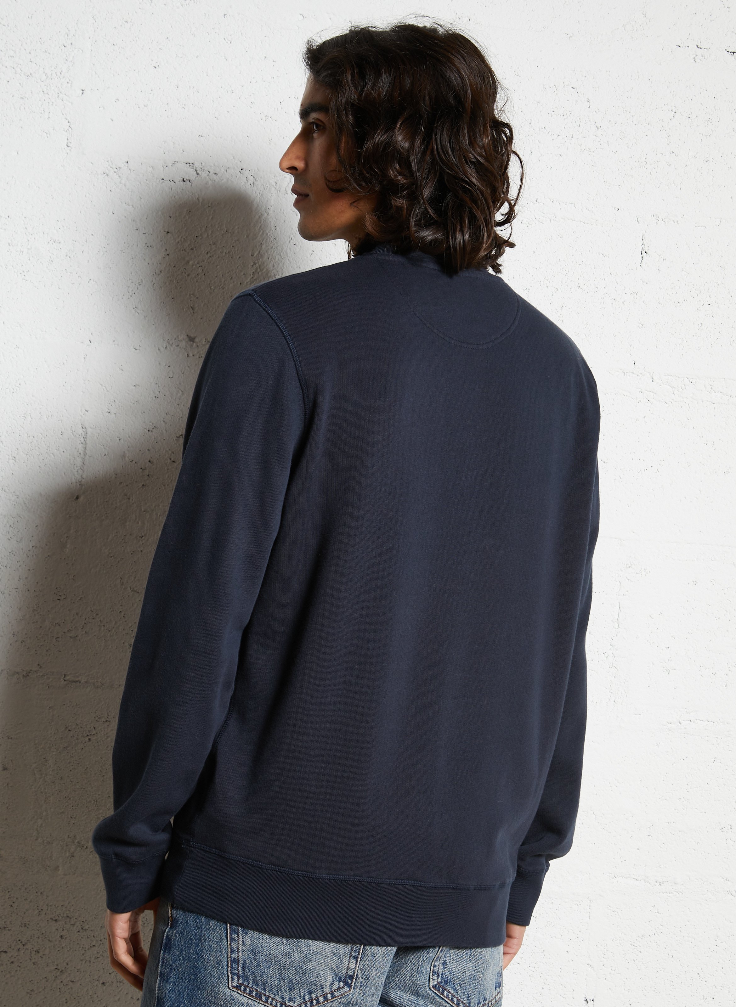 Effen sweater BARBOUR Blauw