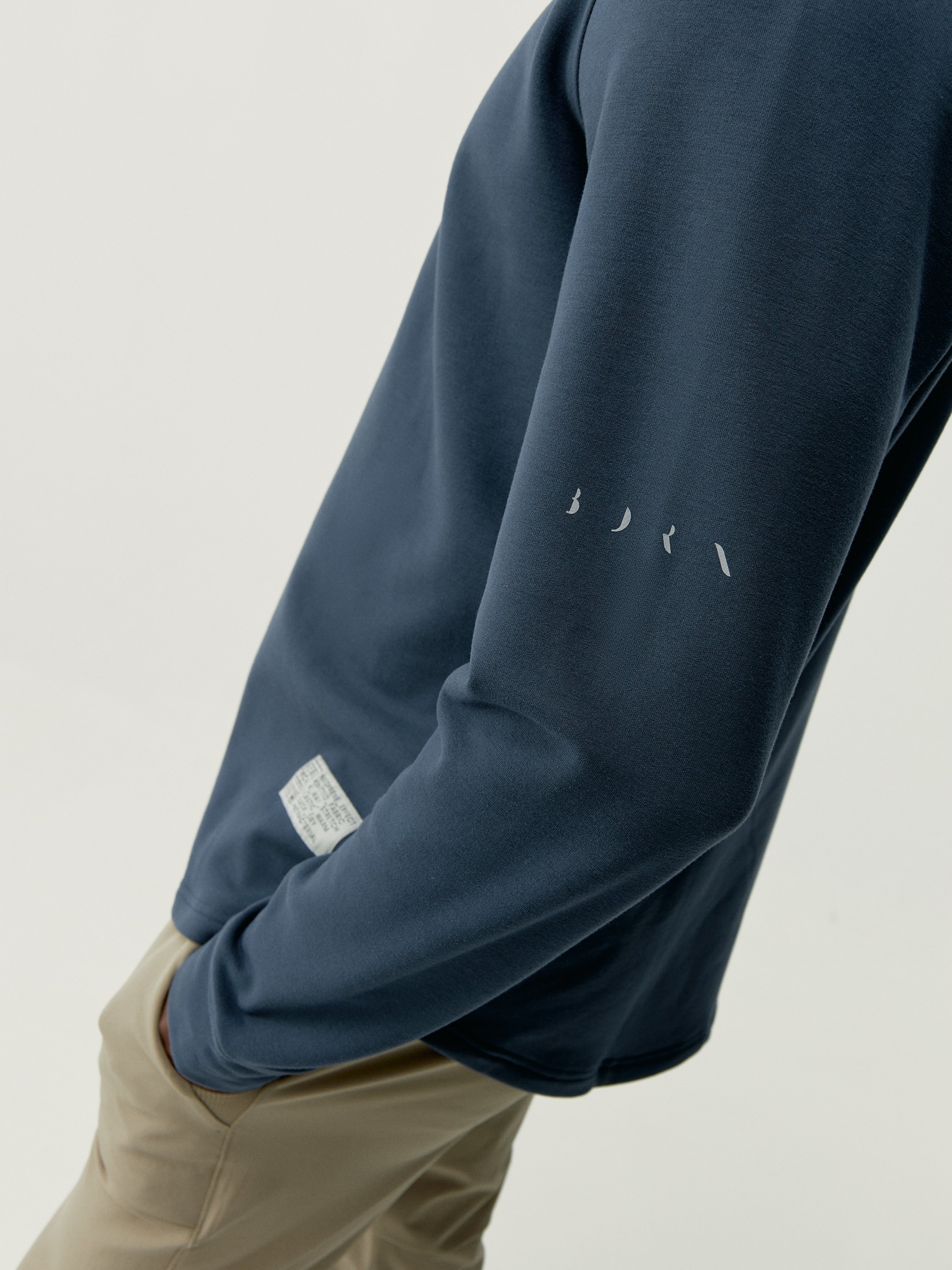 Hoodless sports sweatshirt performance ERIE BORN LIVING YOGA Blue