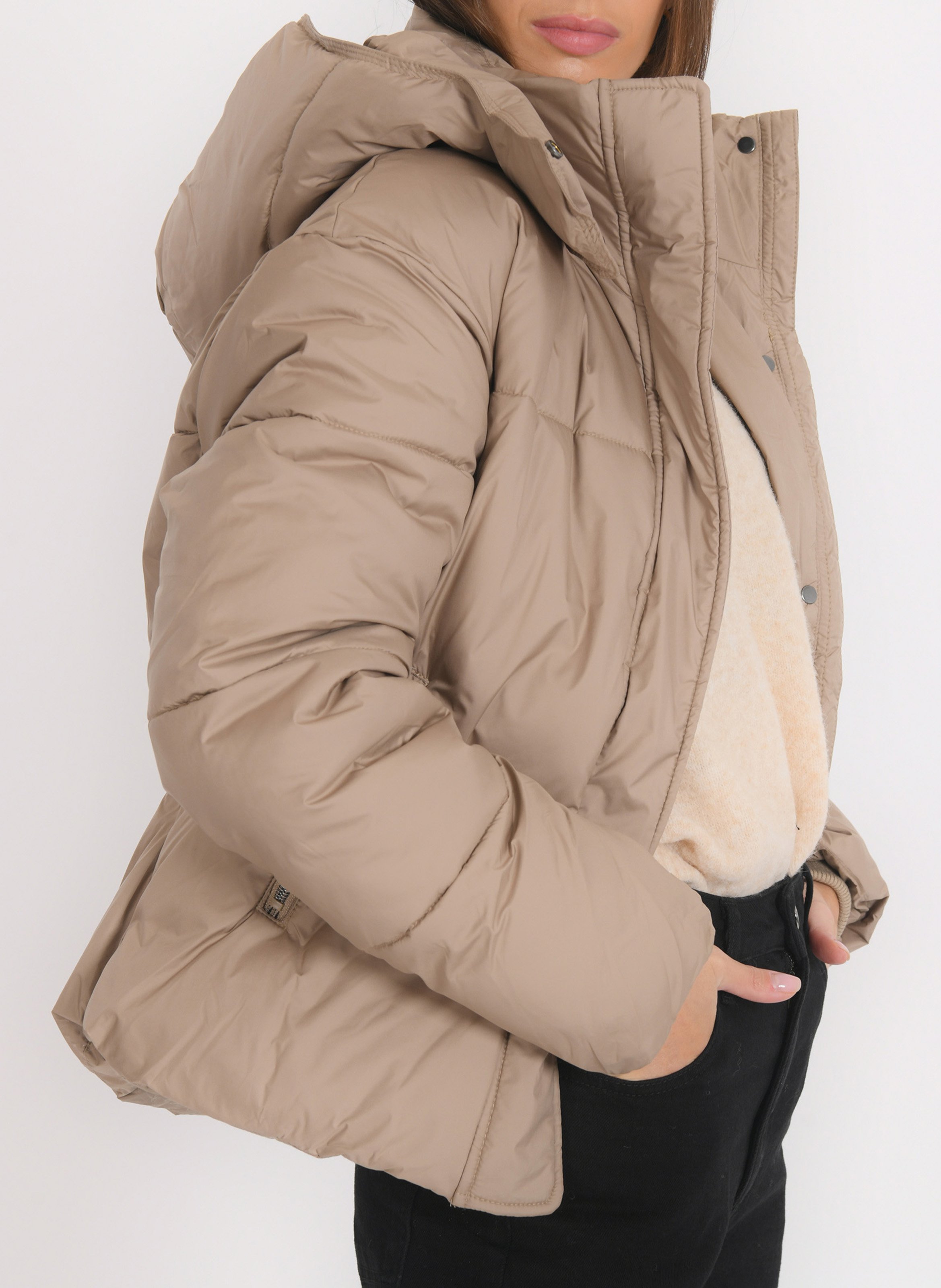 Doudoune à capuche oversize KOOKAI Beige