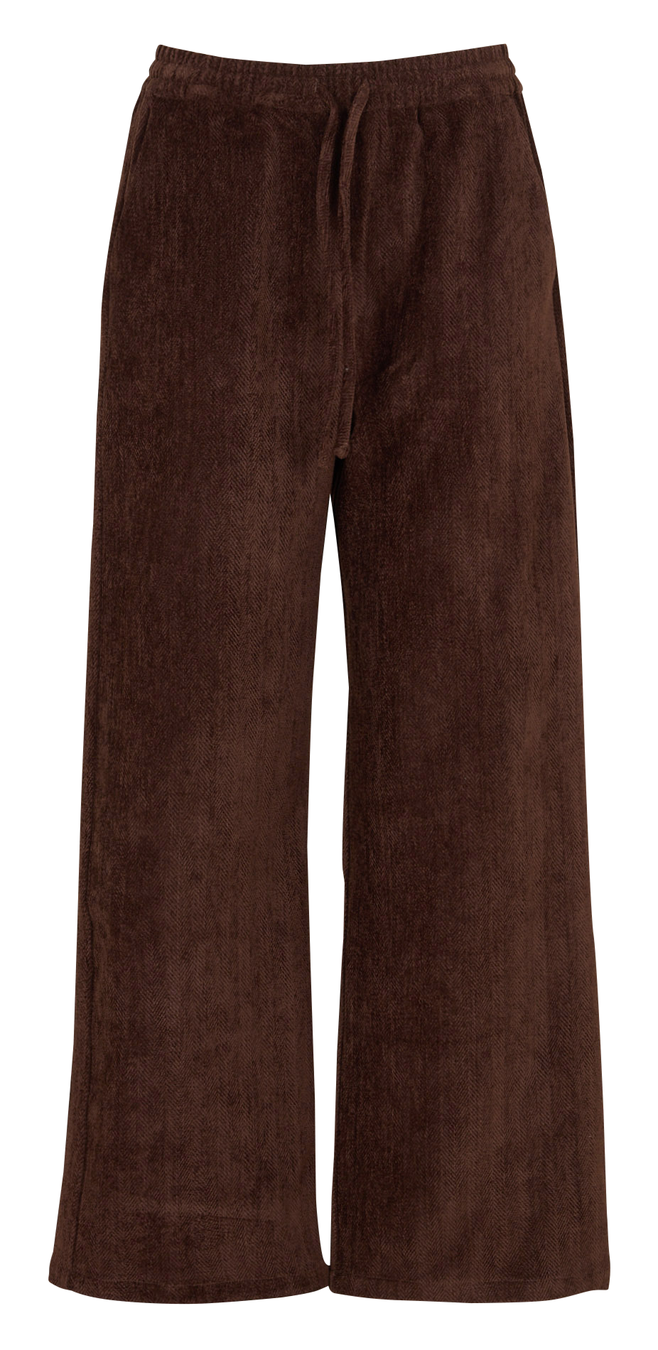 Wide leg velvet herringbone pants LA PETITE ETOILE Brown