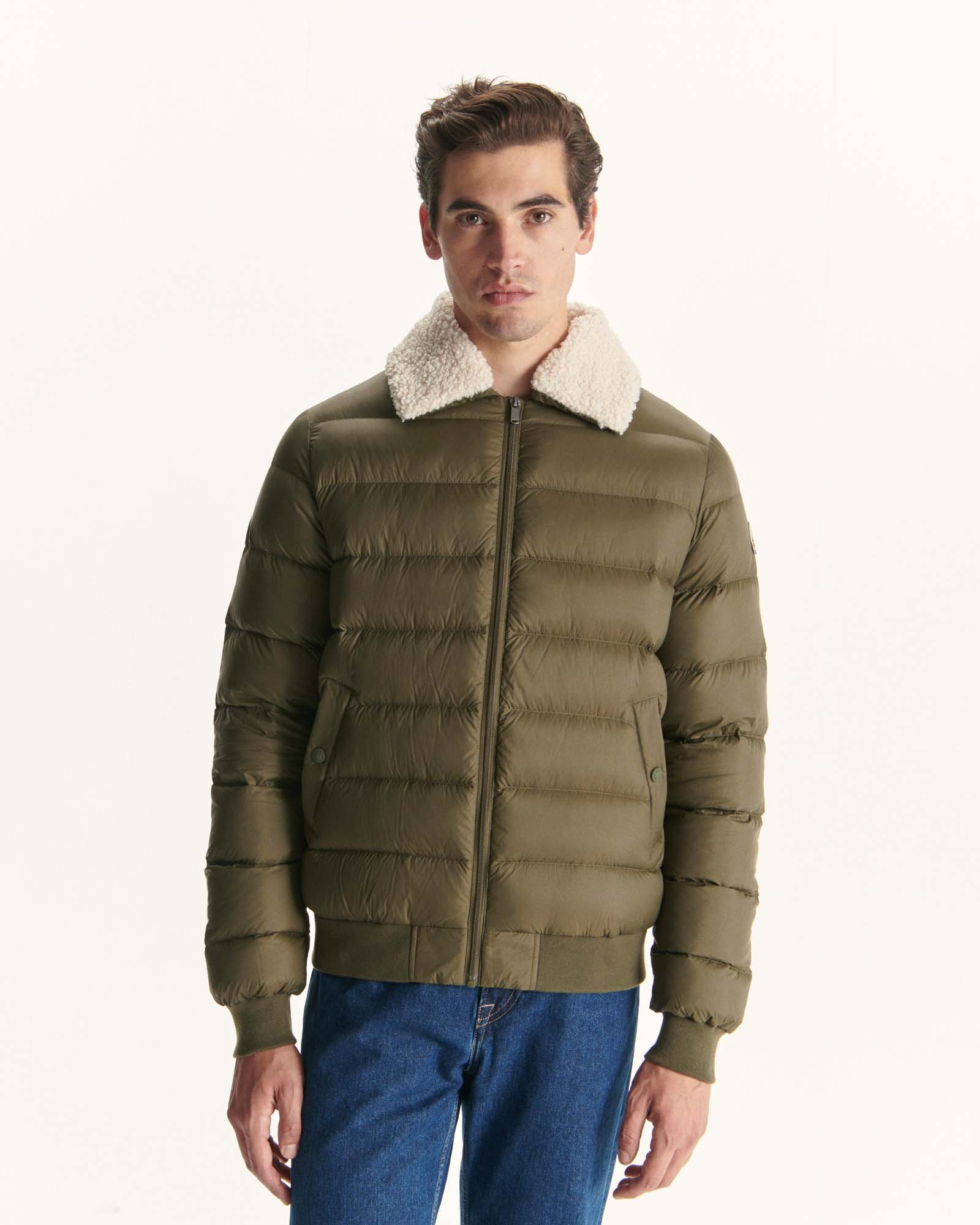 Lightweight Aviator Puffer Jacket Danny JOTT Green