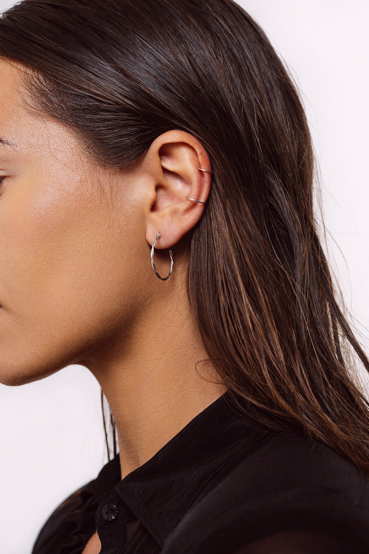 Twisted silver hoops YAY Silver