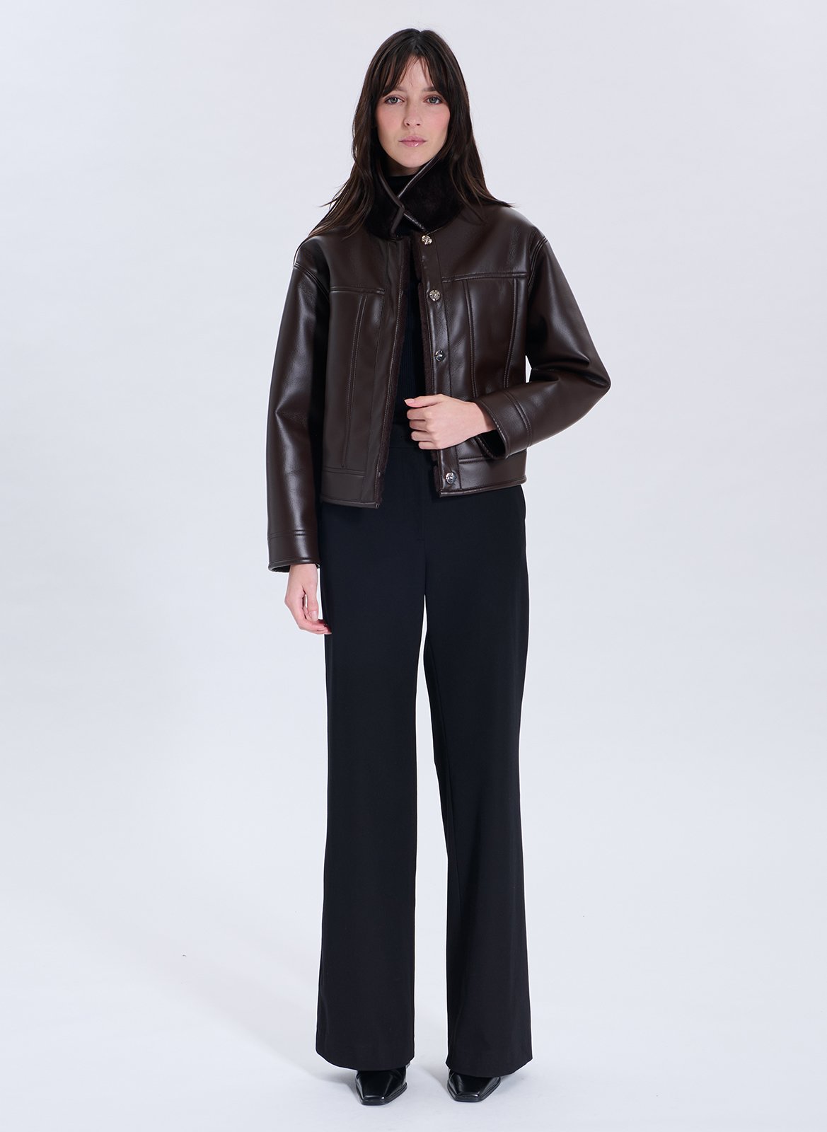 High-rise flared pants ZAPA Black