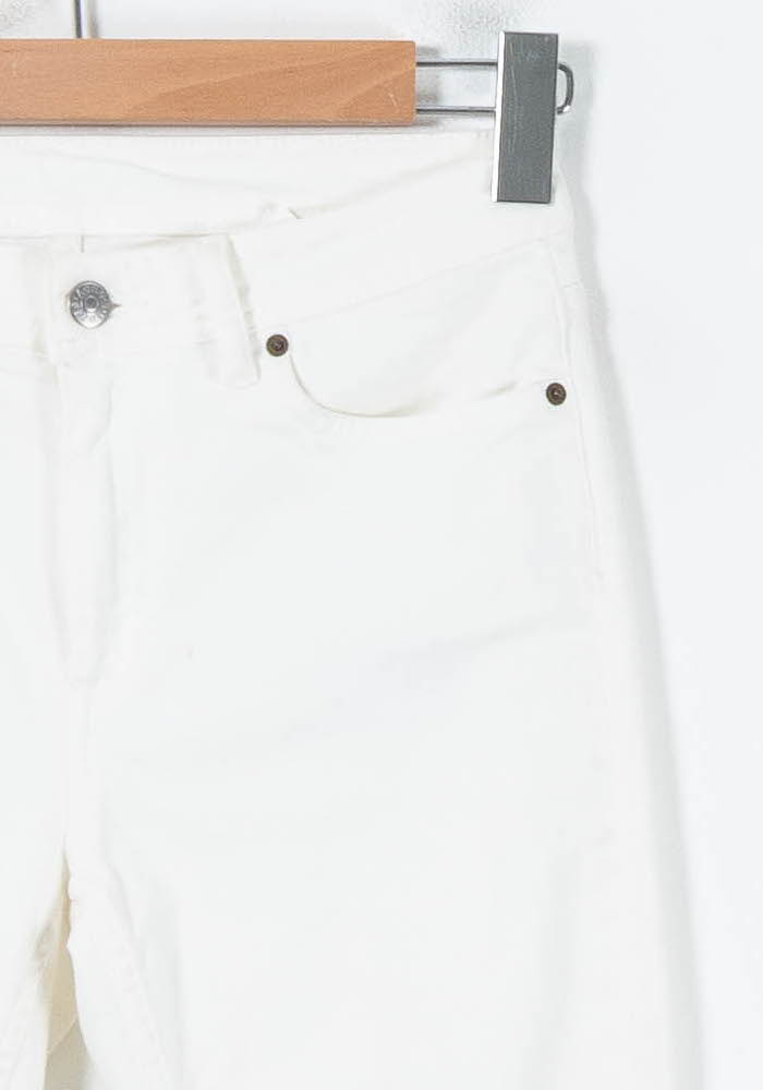 Cropped slim jeans with studs ACNE STUDIOS - Seconde Main White