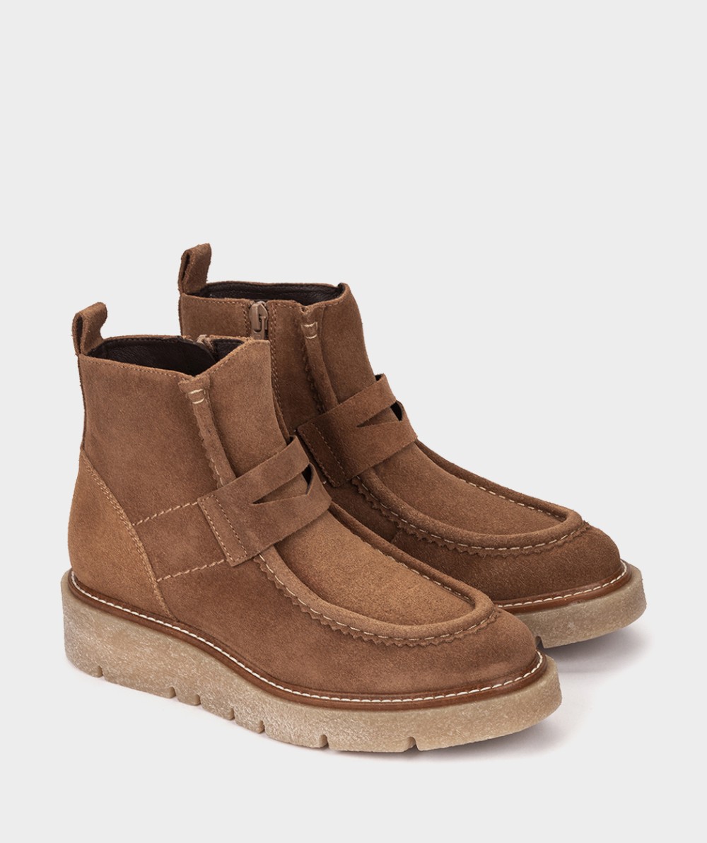 Brown suede ankle boots PEDRO MIRALLES Brown