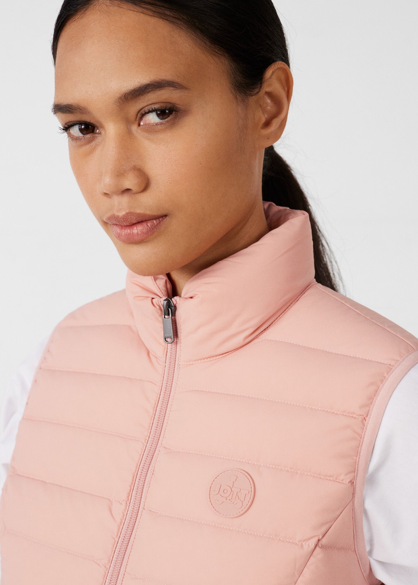 Stretch sleeveless down jacket Grenada JOTT Pink