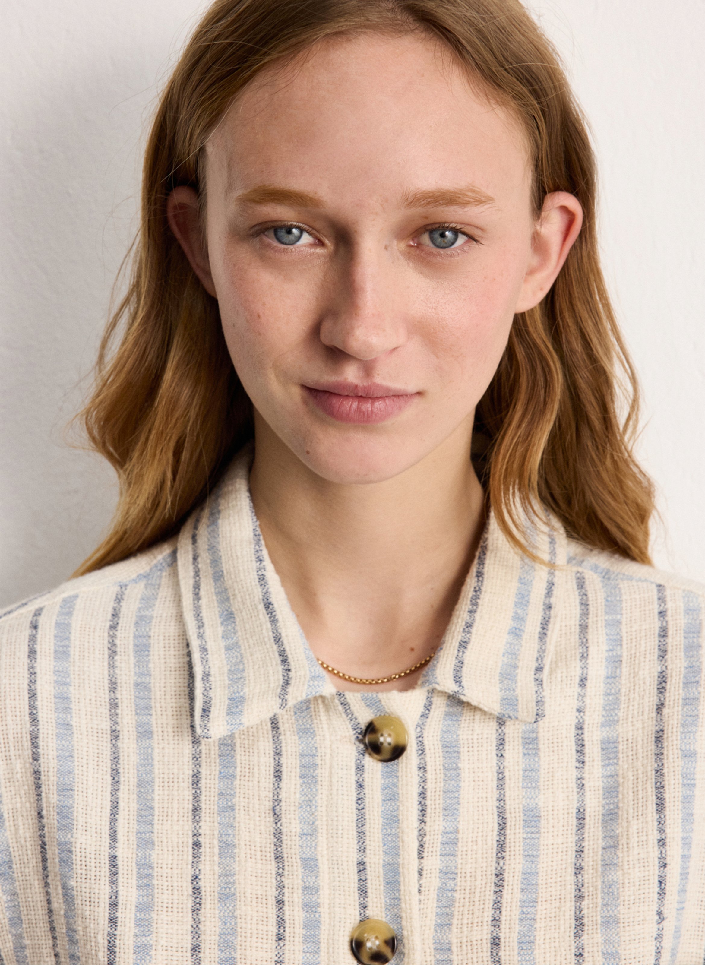 Loose-fit cotton-blend overshirt PABLO Blue