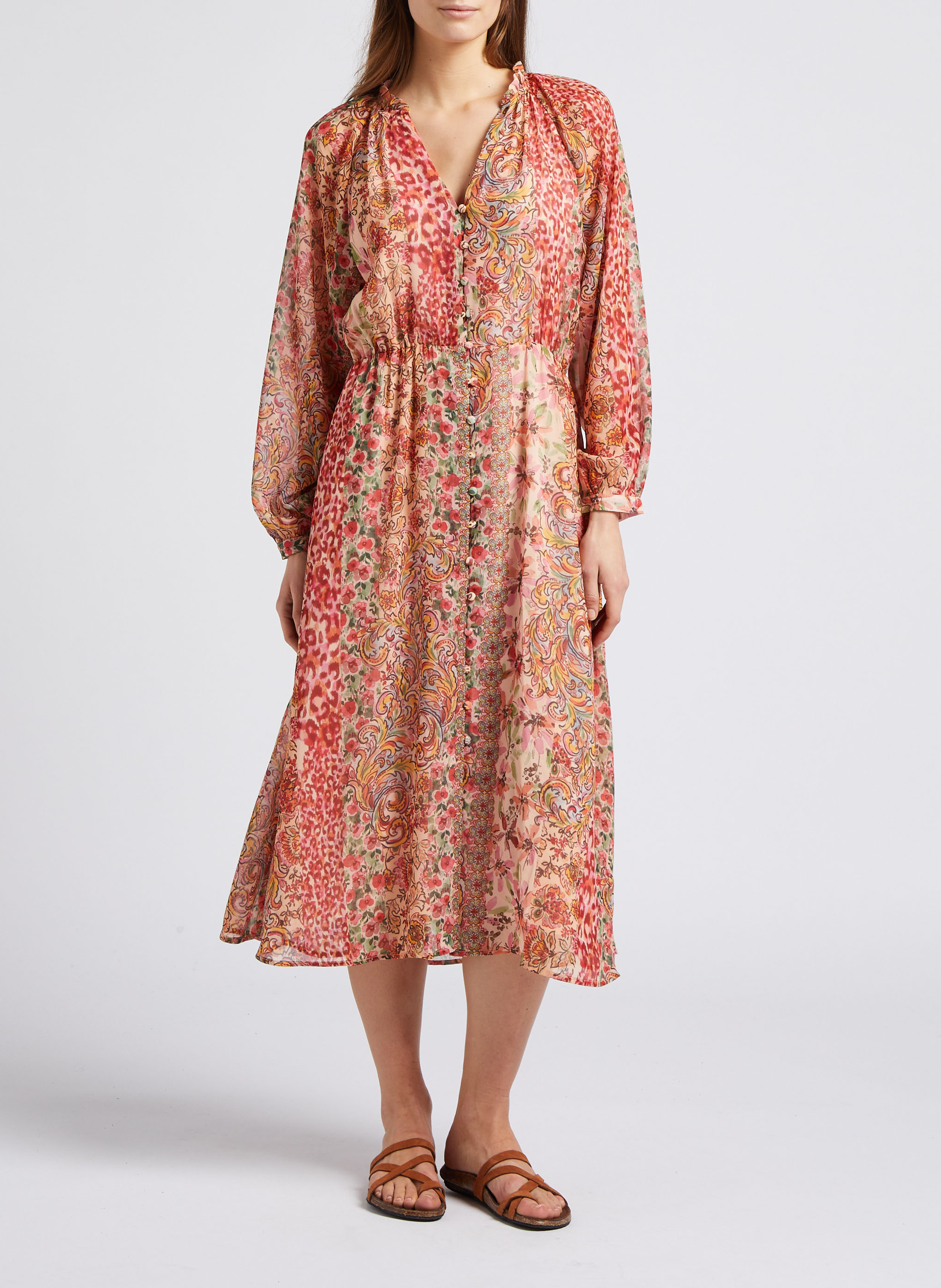 V-neck midi dress LA PETITE ETOILE Blue