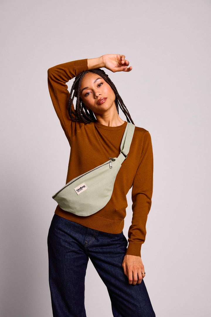 Cotton waist bag Green