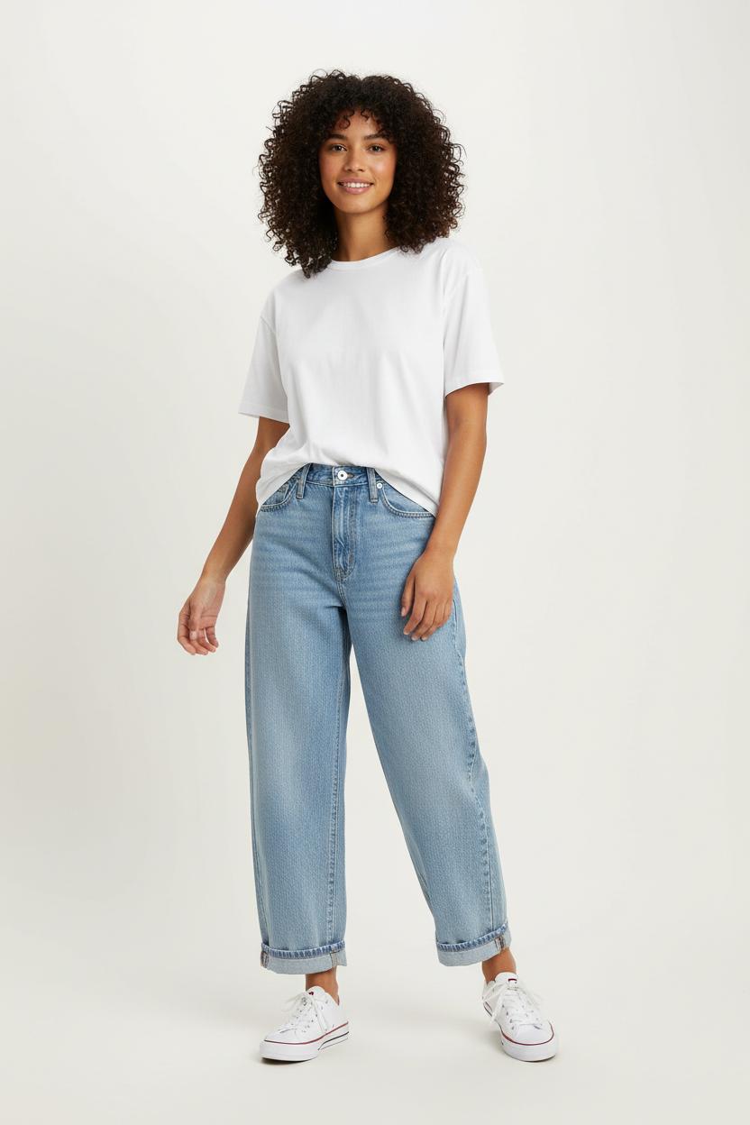 Cropped slim jeans with studs LEVI'S - Seconde main Blue
