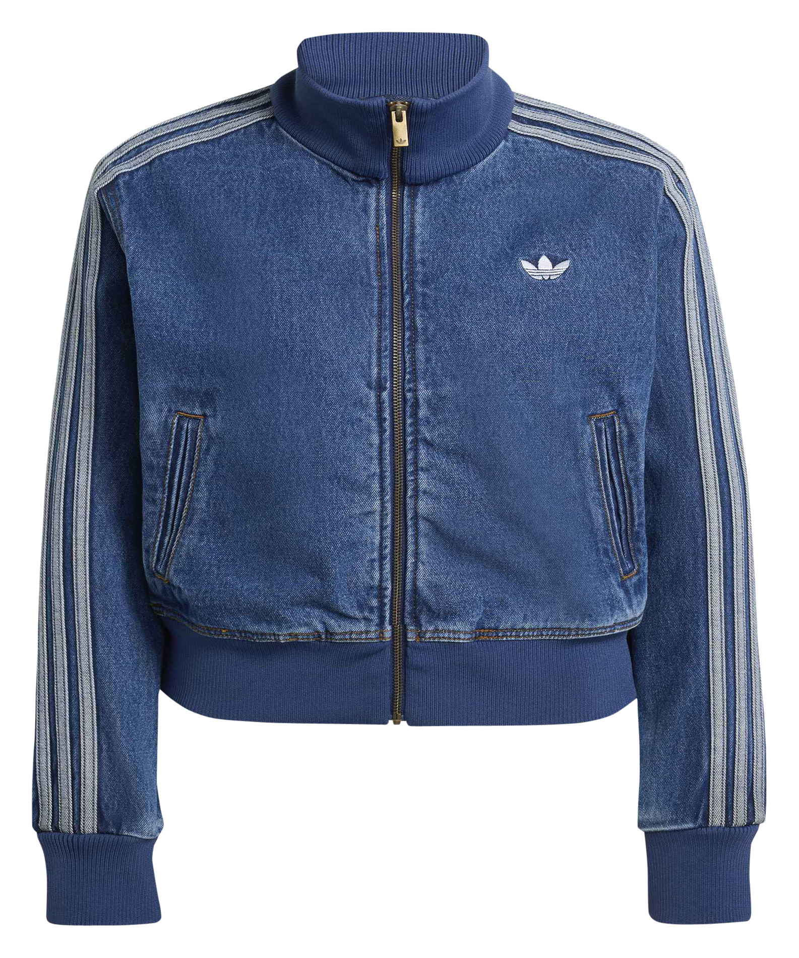 Korte denimjas met rits ADIDAS Blauw