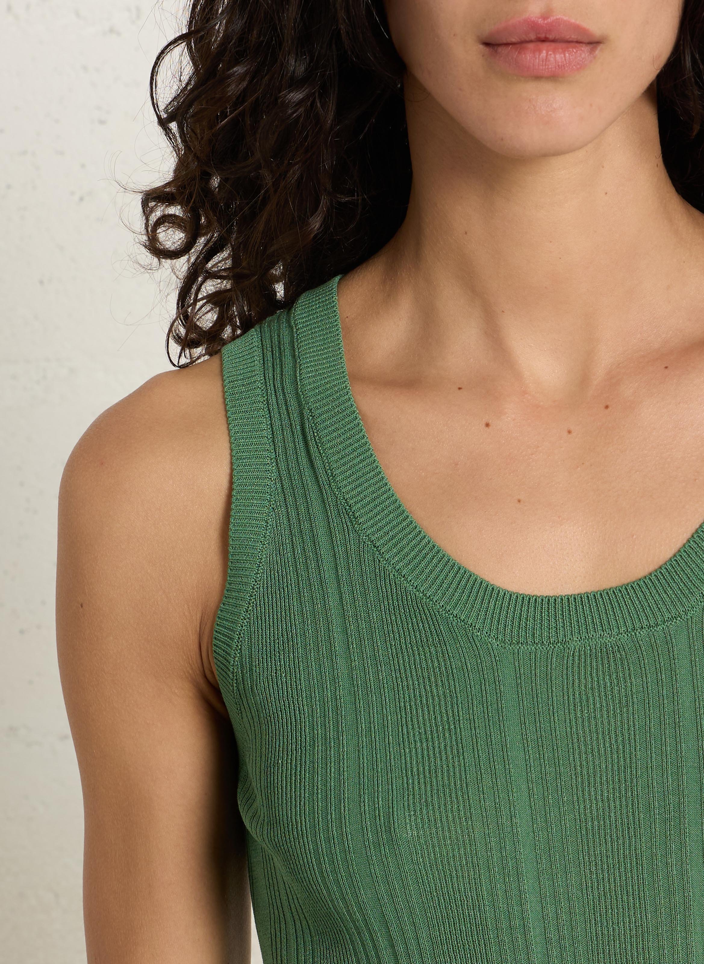Fitted knit tank top MAX MARA WEEK END Green