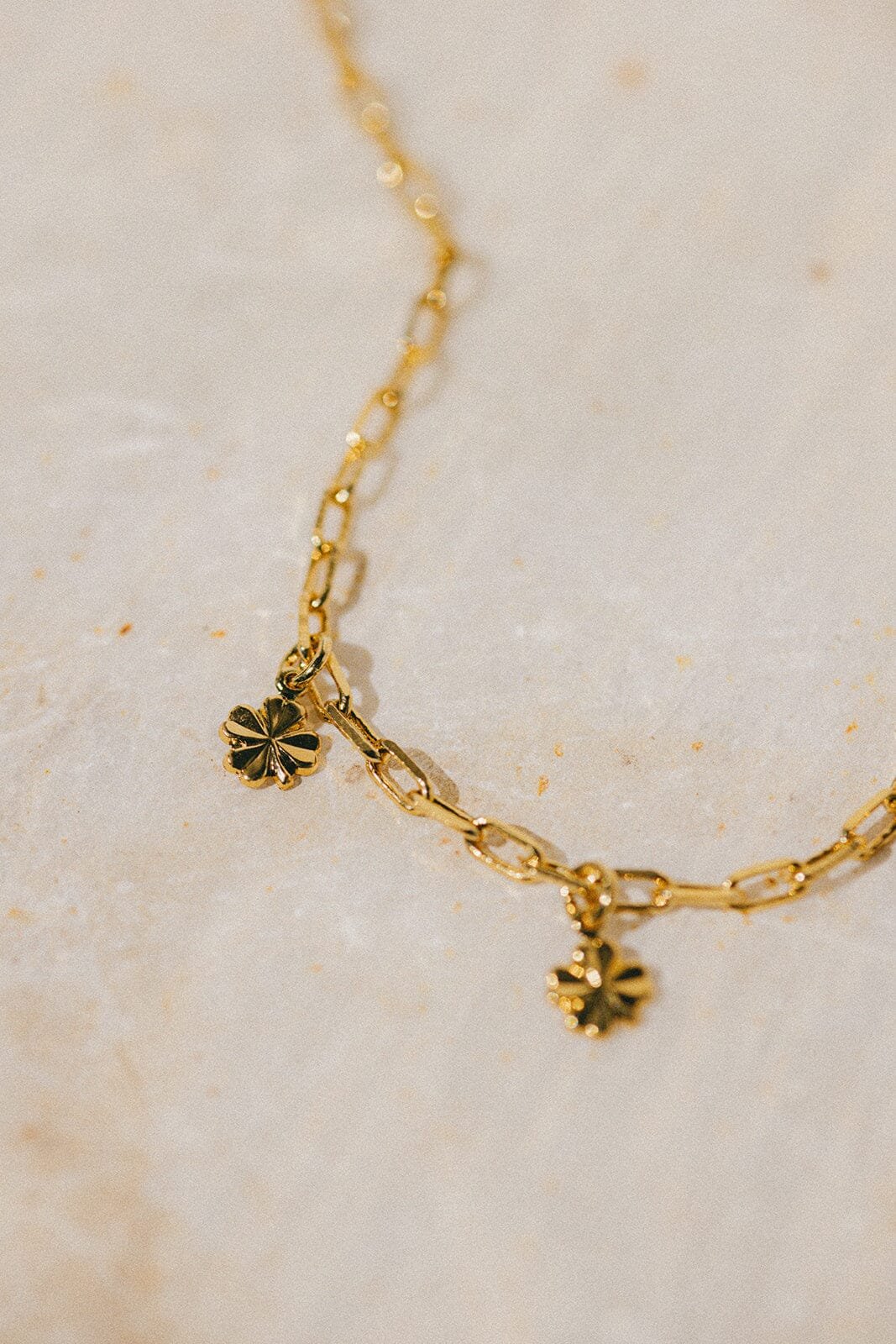 Gold-plated clover necklace Golden