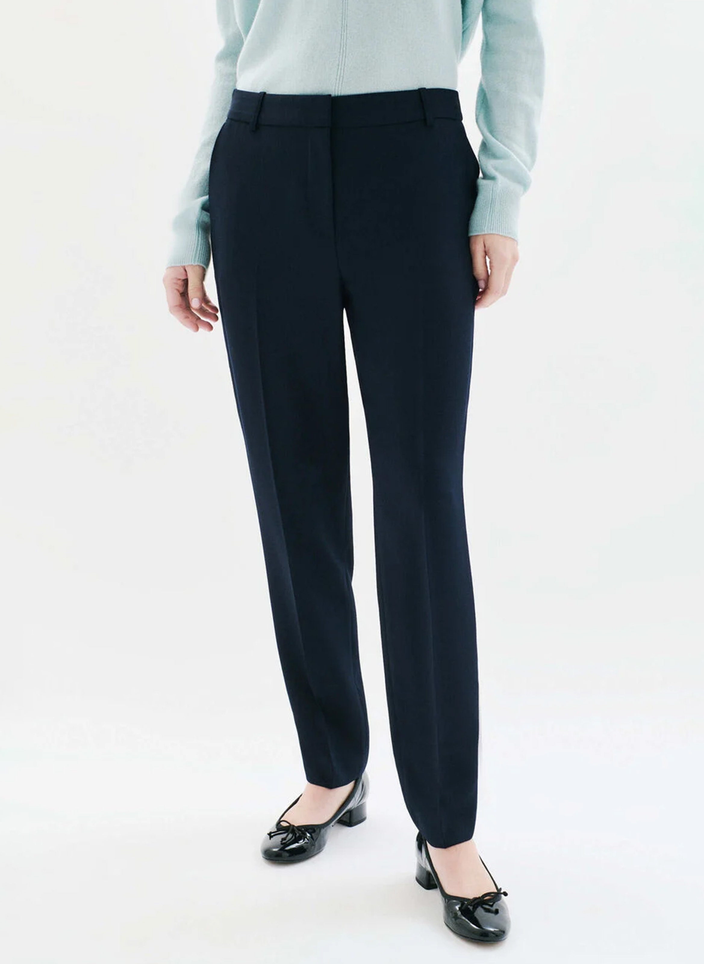 Pantalon cigarette CAROLL Bleu