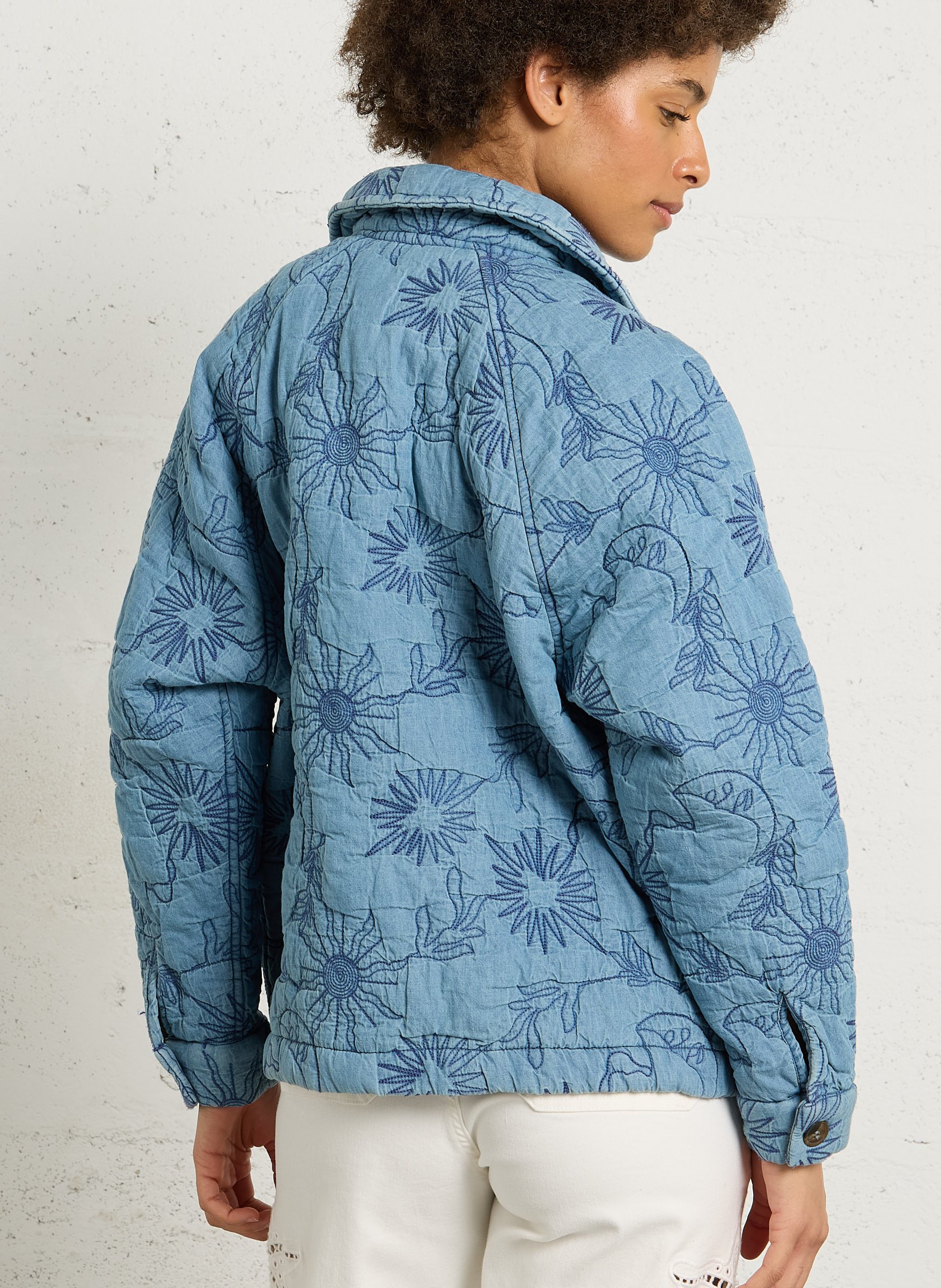 Oversized cotton jacket LA PETITE ETOILE Blue