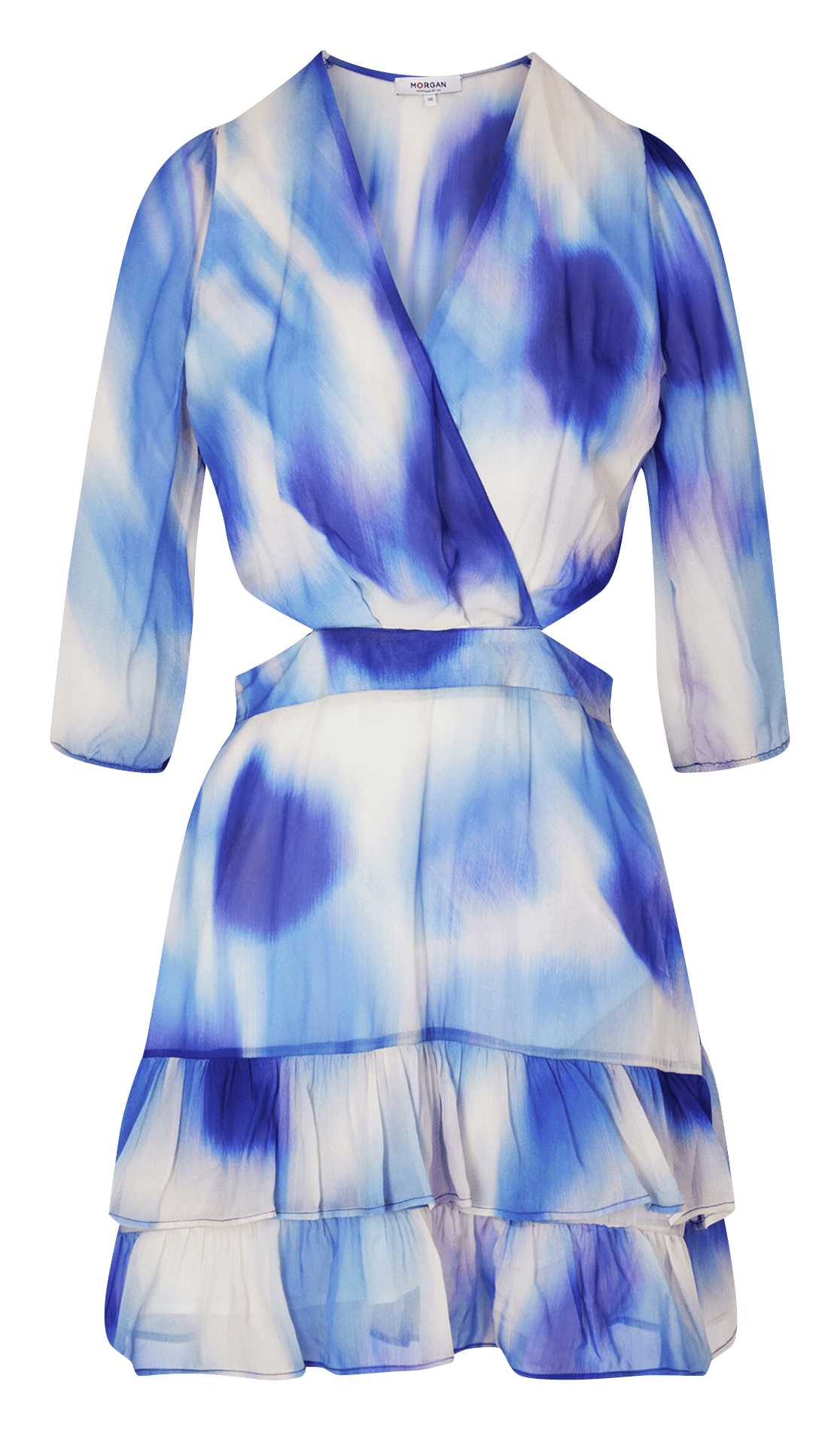 Robe courte imprimée col v MORGAN Multicolore