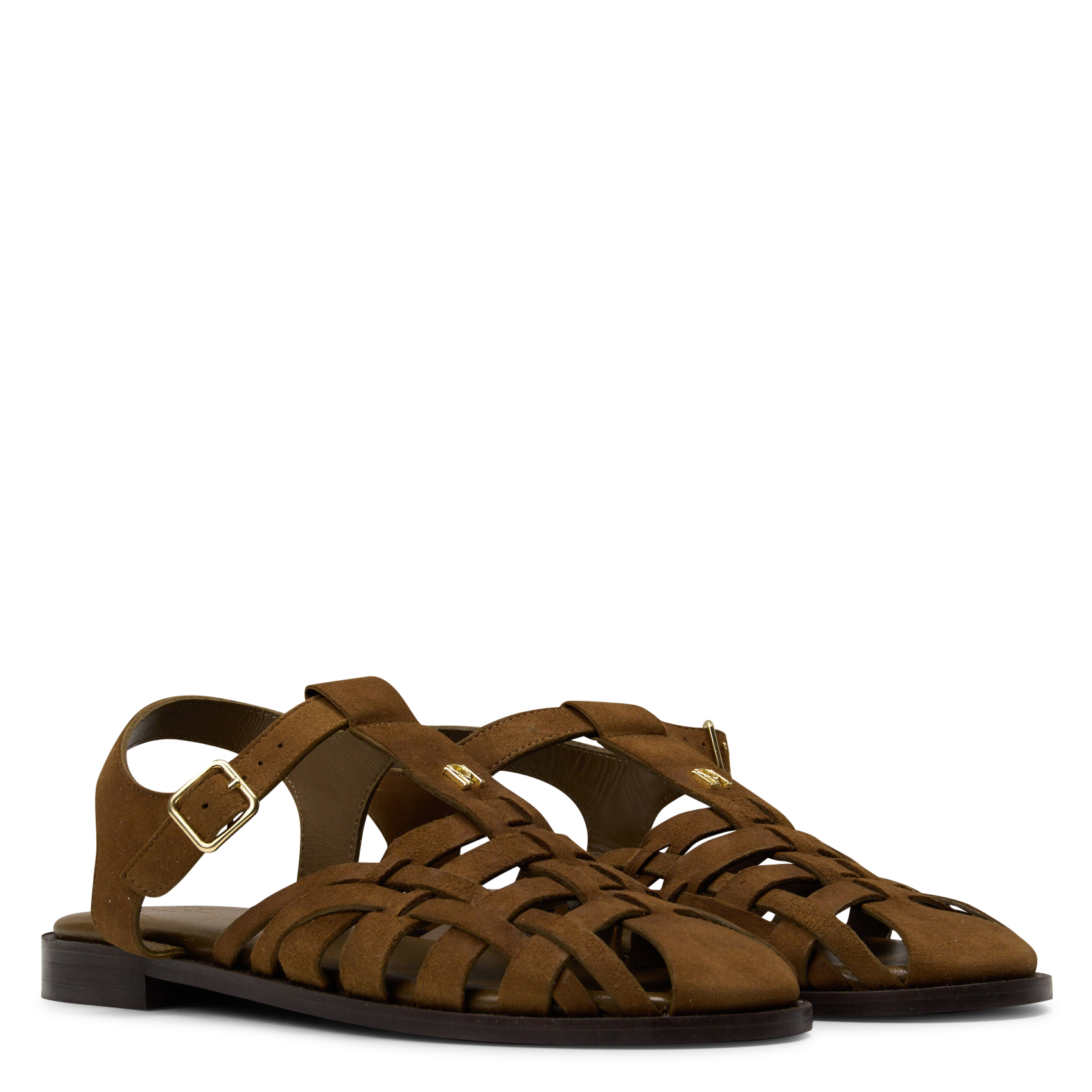 Leren sandalen PETITE MENDIGOTE Bruin
