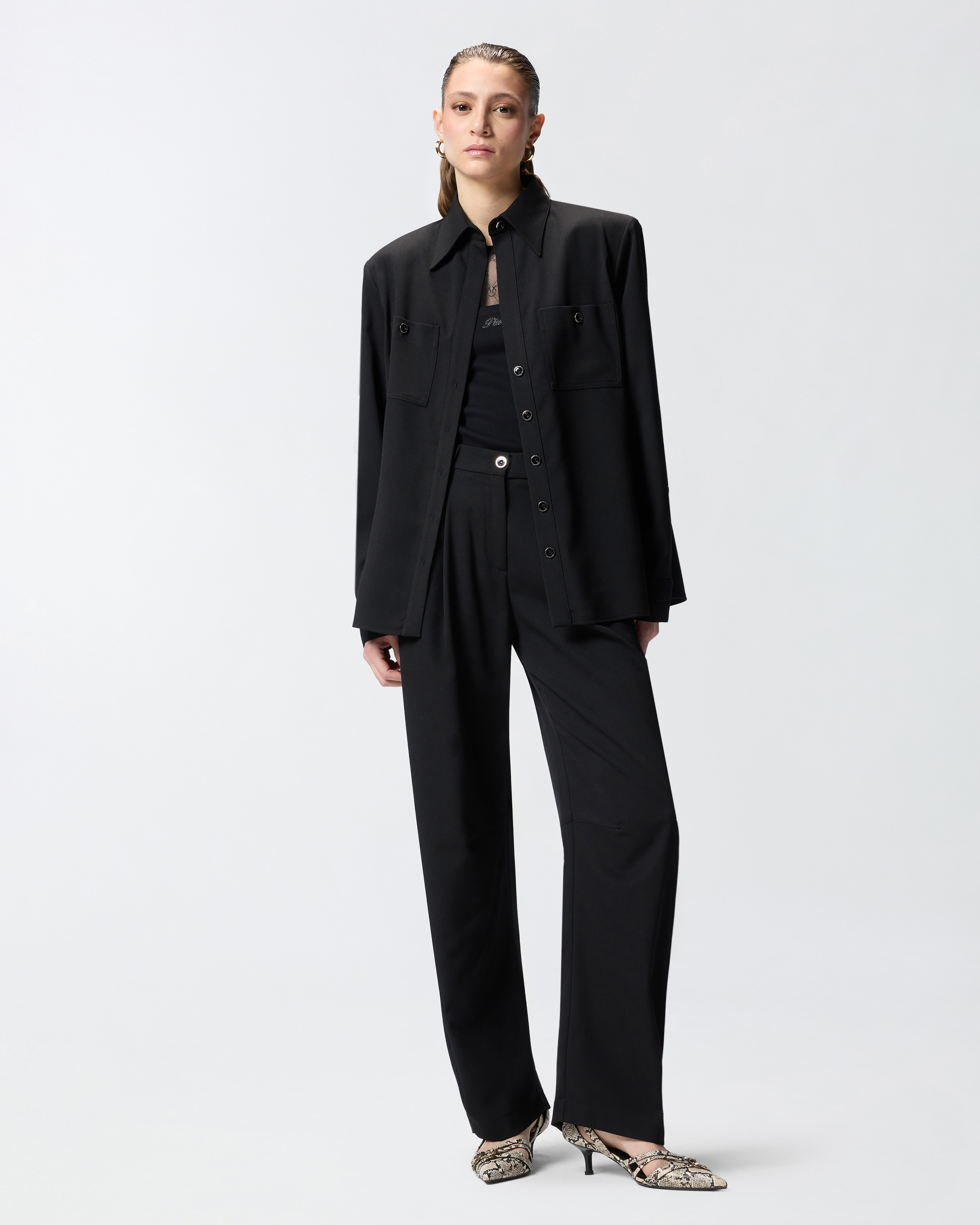 Flowy balloon pants PINKO Black