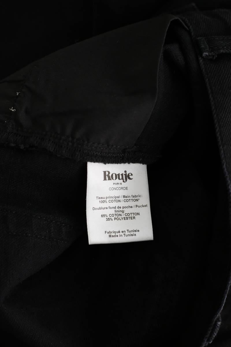 Straight cotton-blend pants ROUJE - Seconde Main Black