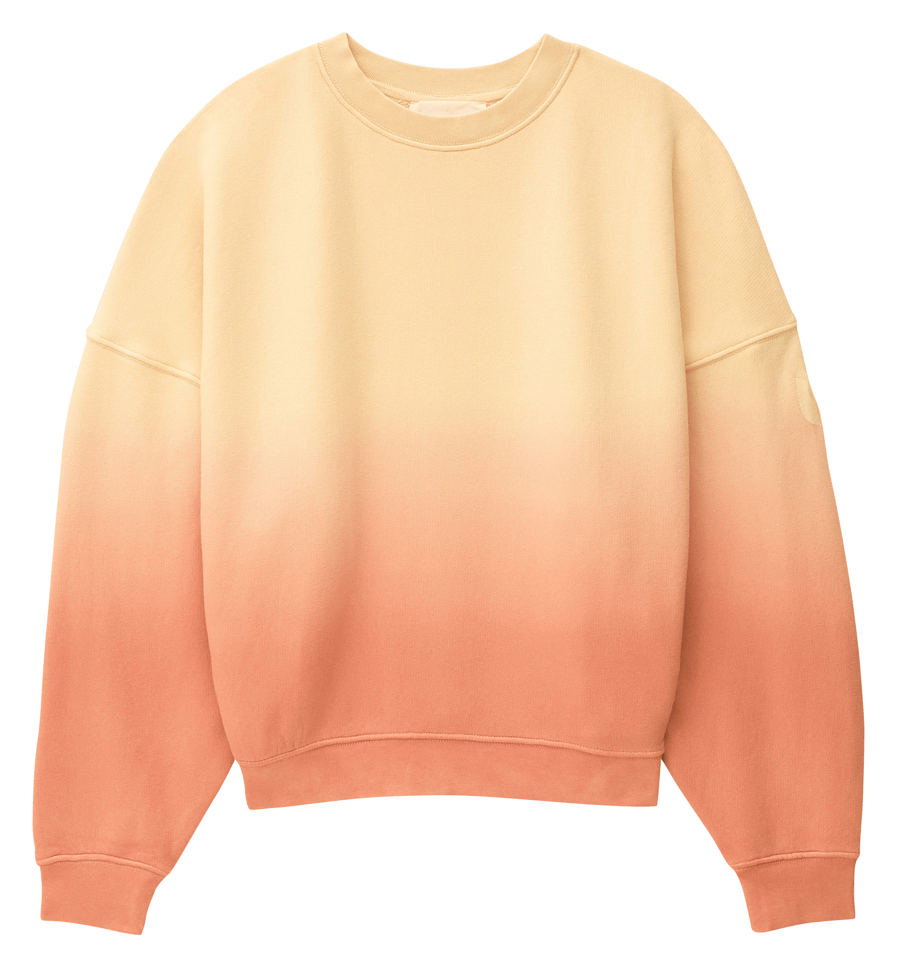 Gestreepte, oversized sweater met ronde hals, katoenblend BA&SH Geel