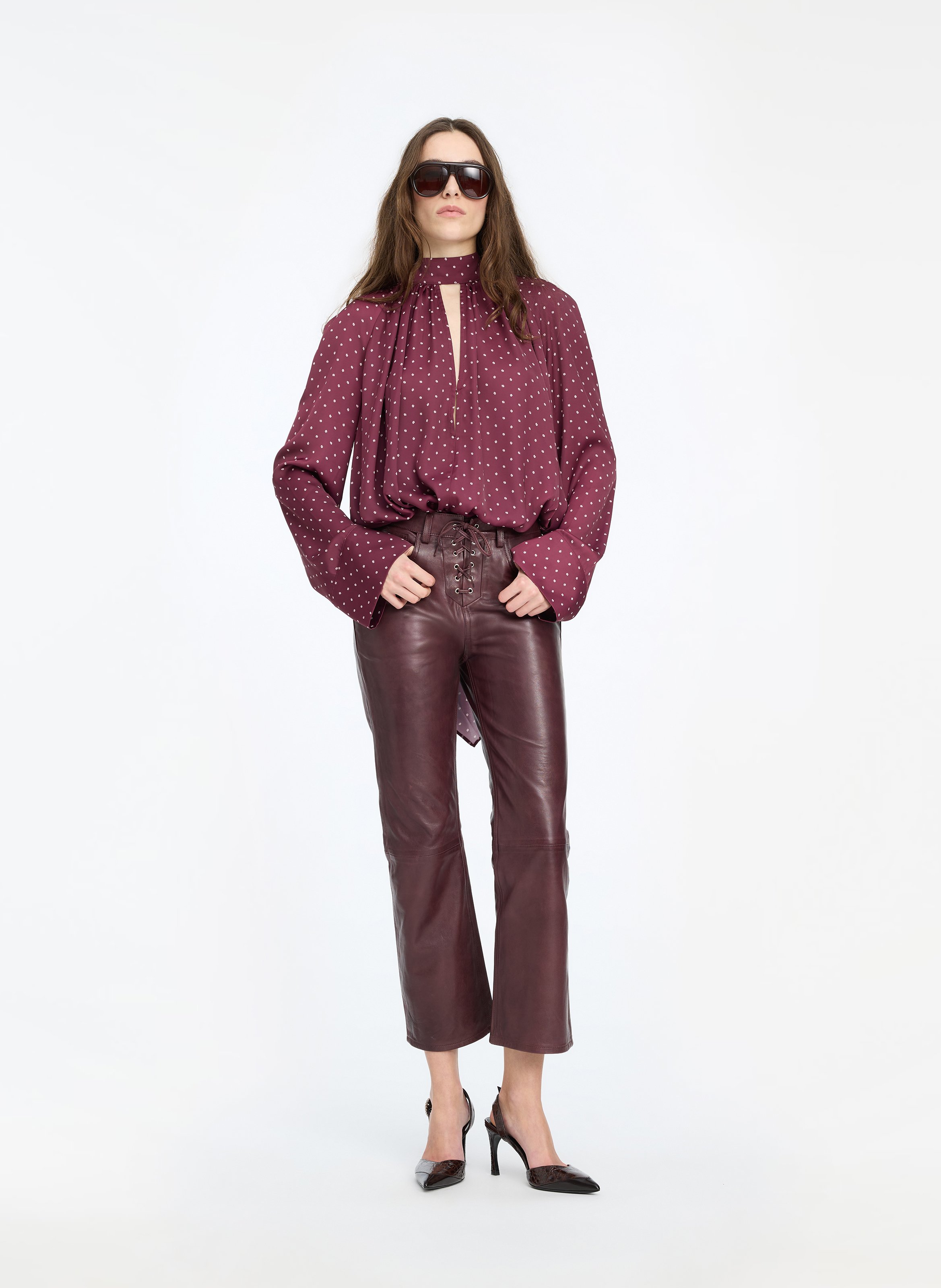 Polka dot blouse ROTATE Red