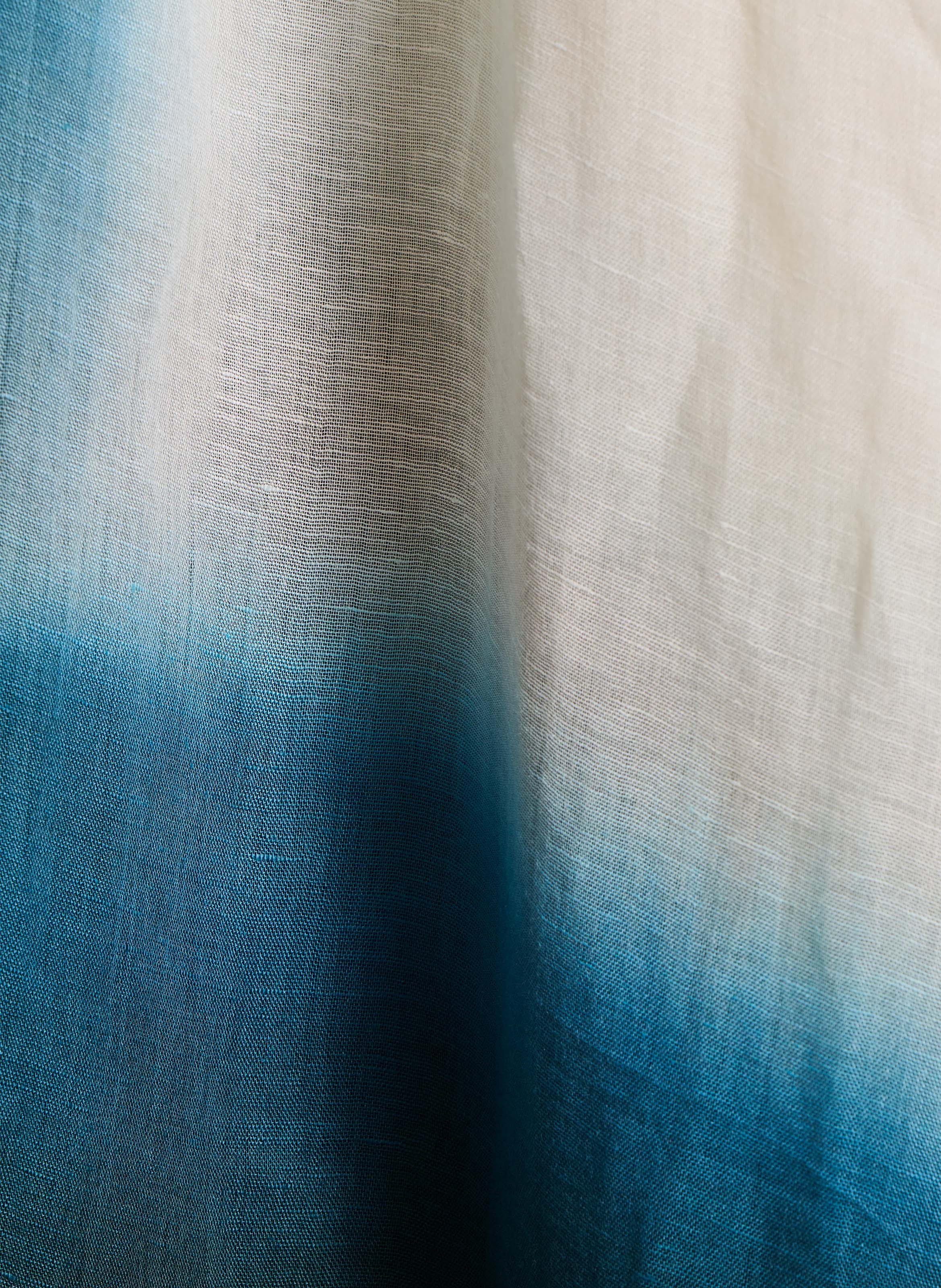 Foulard en lin mélangé LA FEE MARABOUTEE Bleu