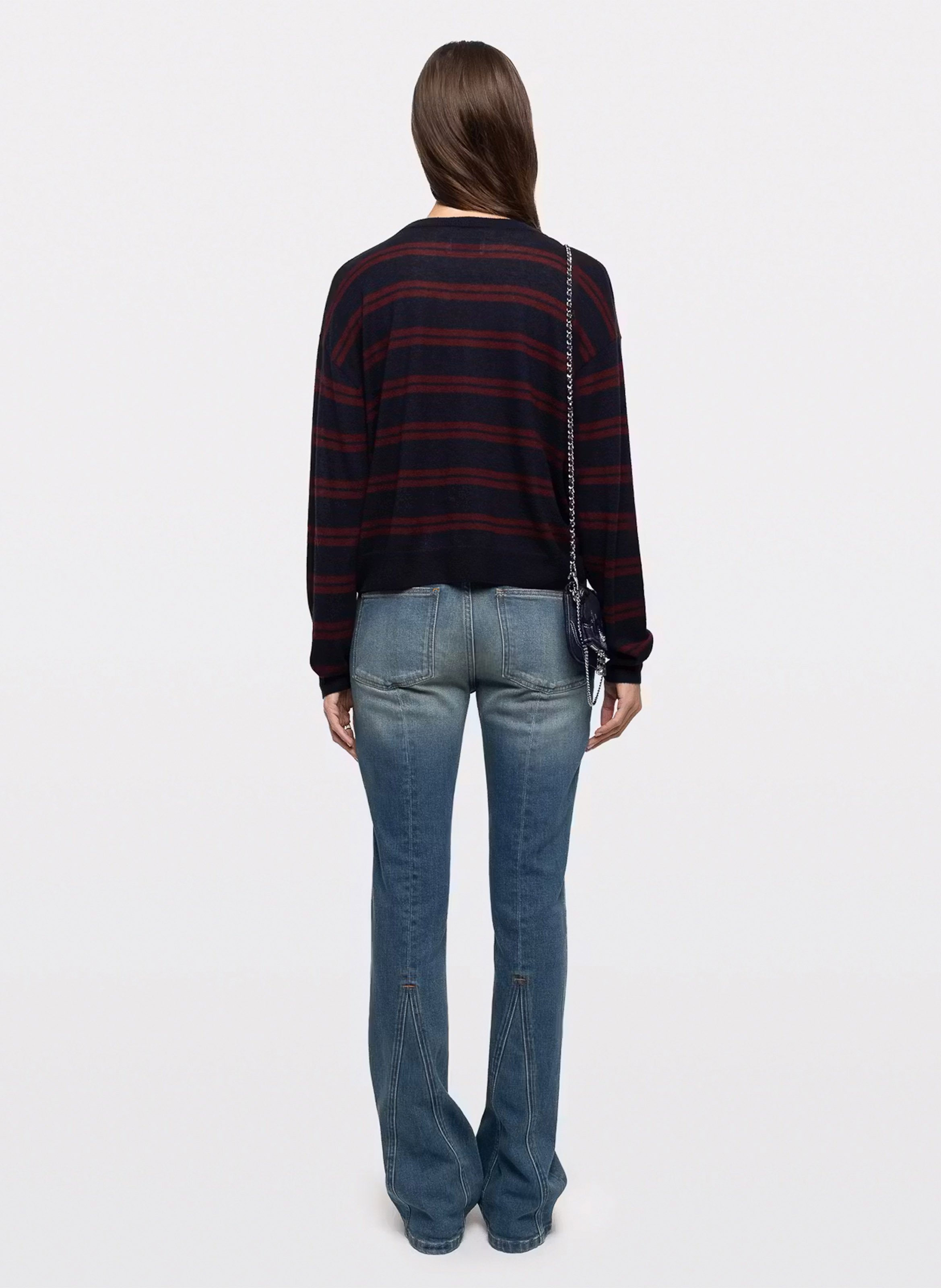 Straight cashmere sweater with round neck ZADIG&VOLTAIRE Blue