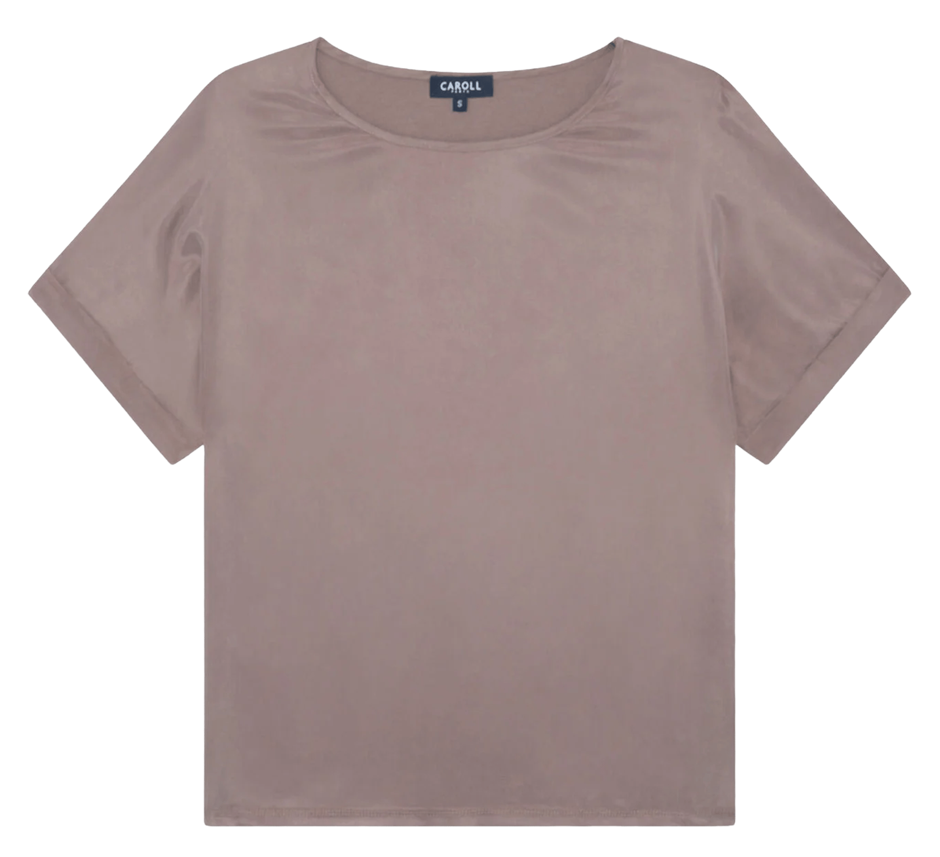 T-shirt met ronde hals CAROLL Bruin