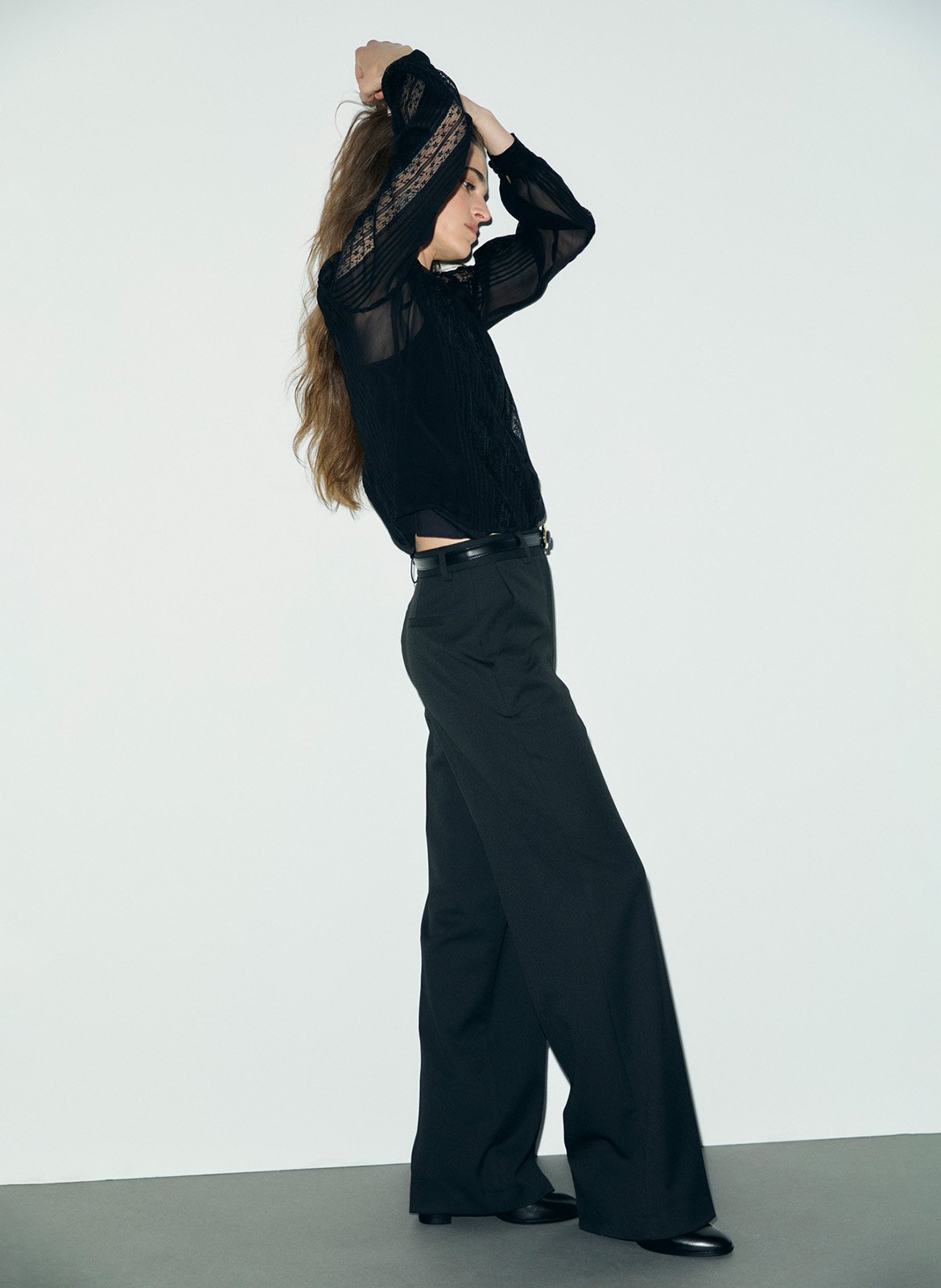 Pantalon de tailleur large  GERARD DAREL Noir