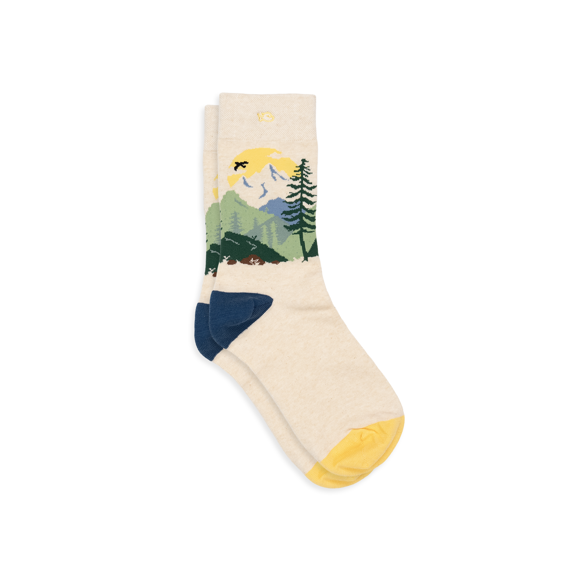 Combed Cotton Socks with Patterns BILLYBELT Beige
