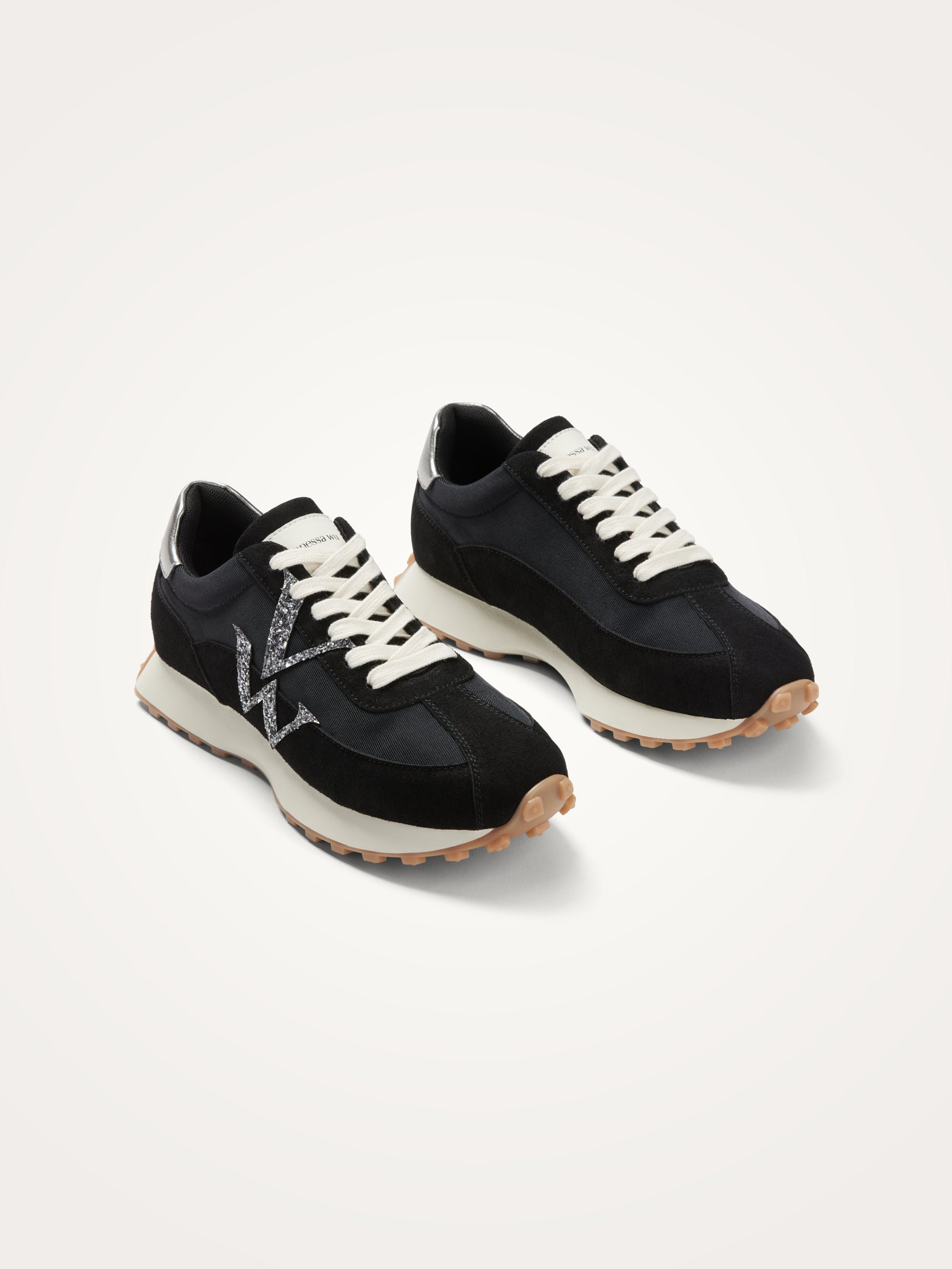 Sneakers with monogram on running sole VANESSA WU Black