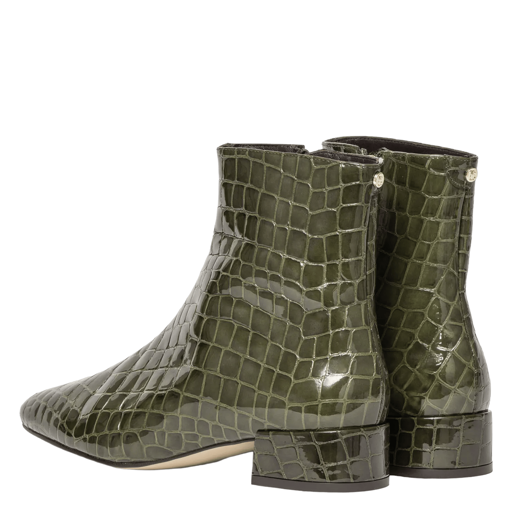 Bottines en cuir vernis BOCAGE Vert