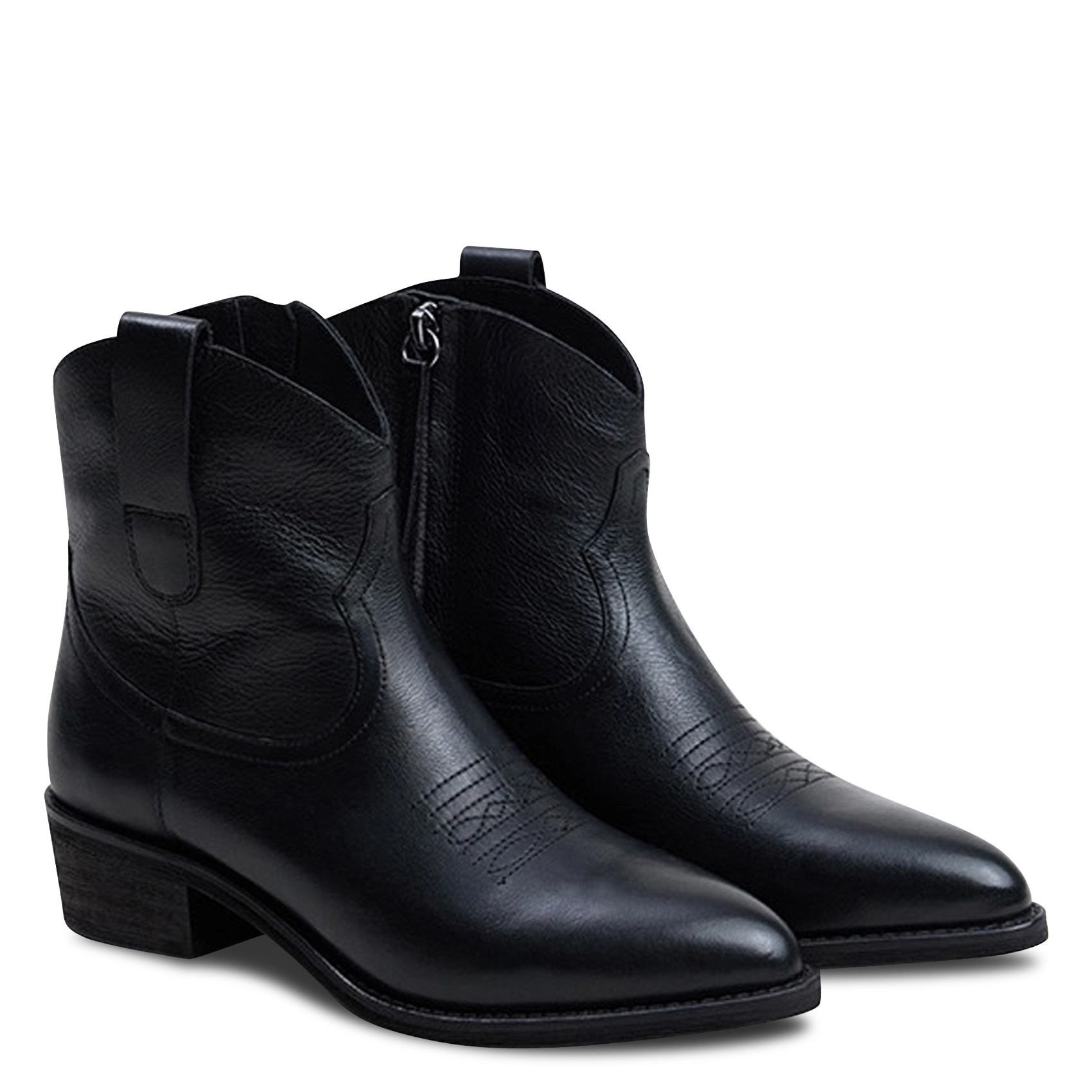 Stiefeletten aus genarbtem Leder JONAK Schwarz