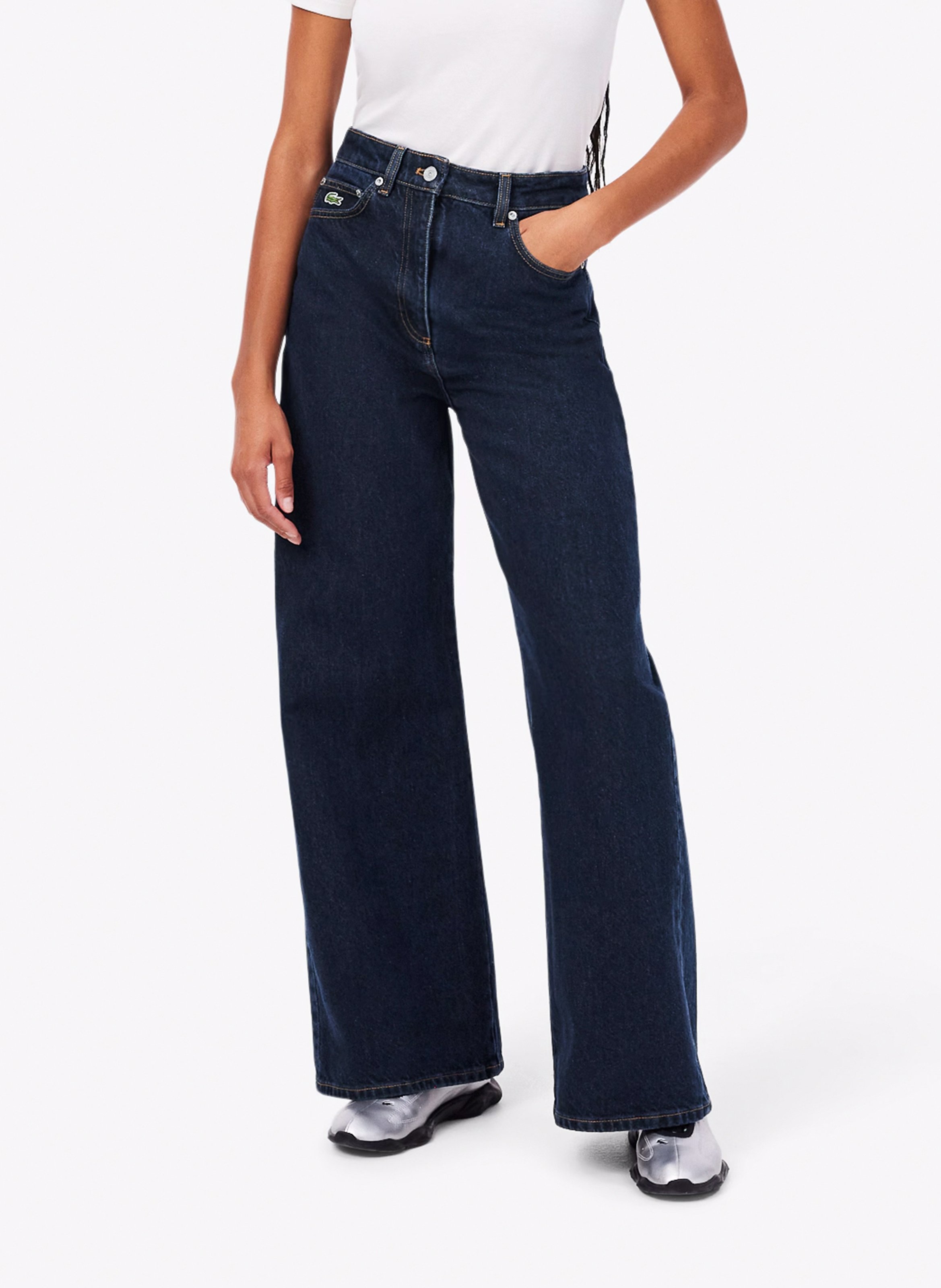 Wijde, katoenen jeans met hoge taille LACOSTE