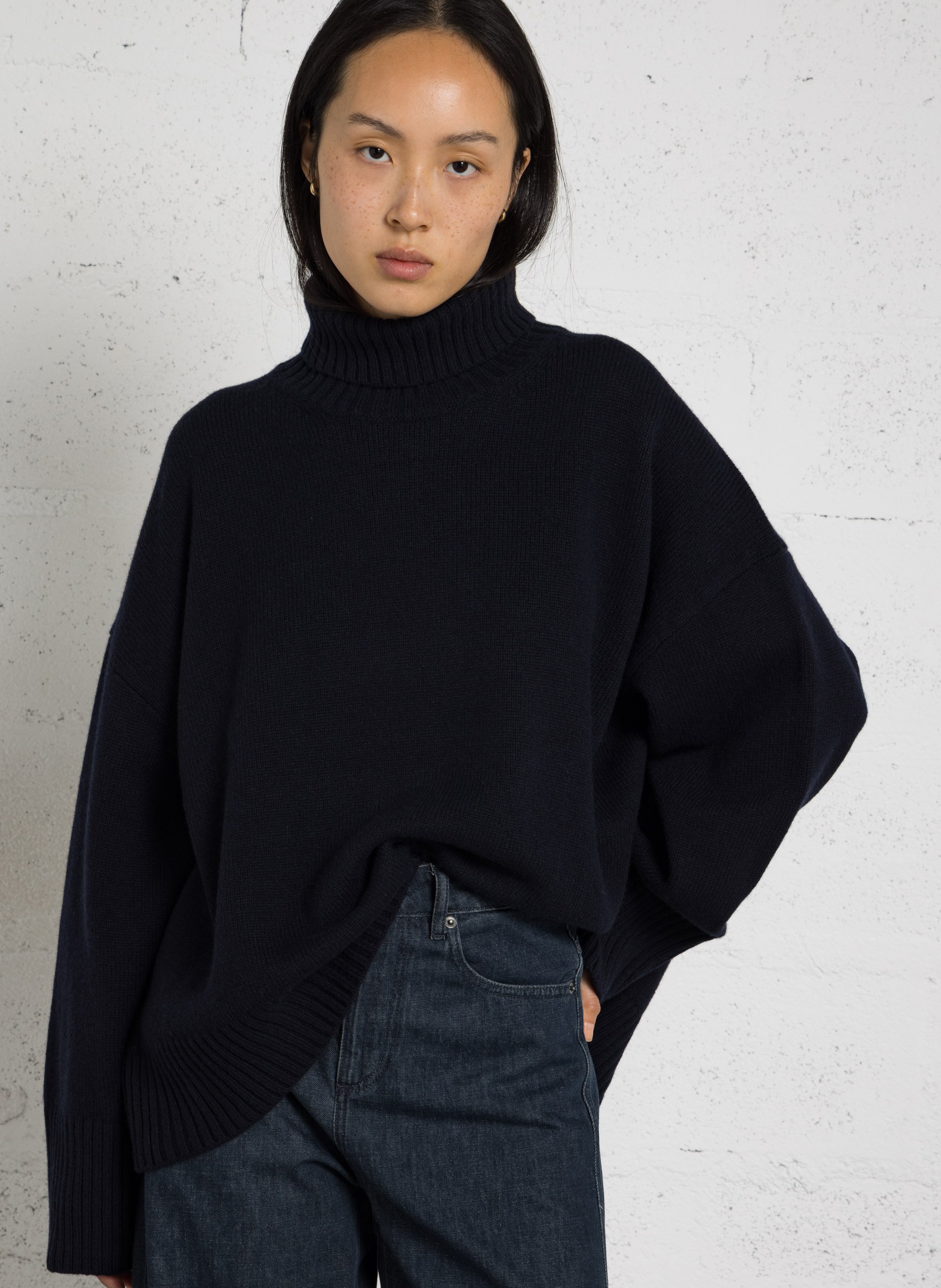 Straight wool polo neck jumper SOEUR