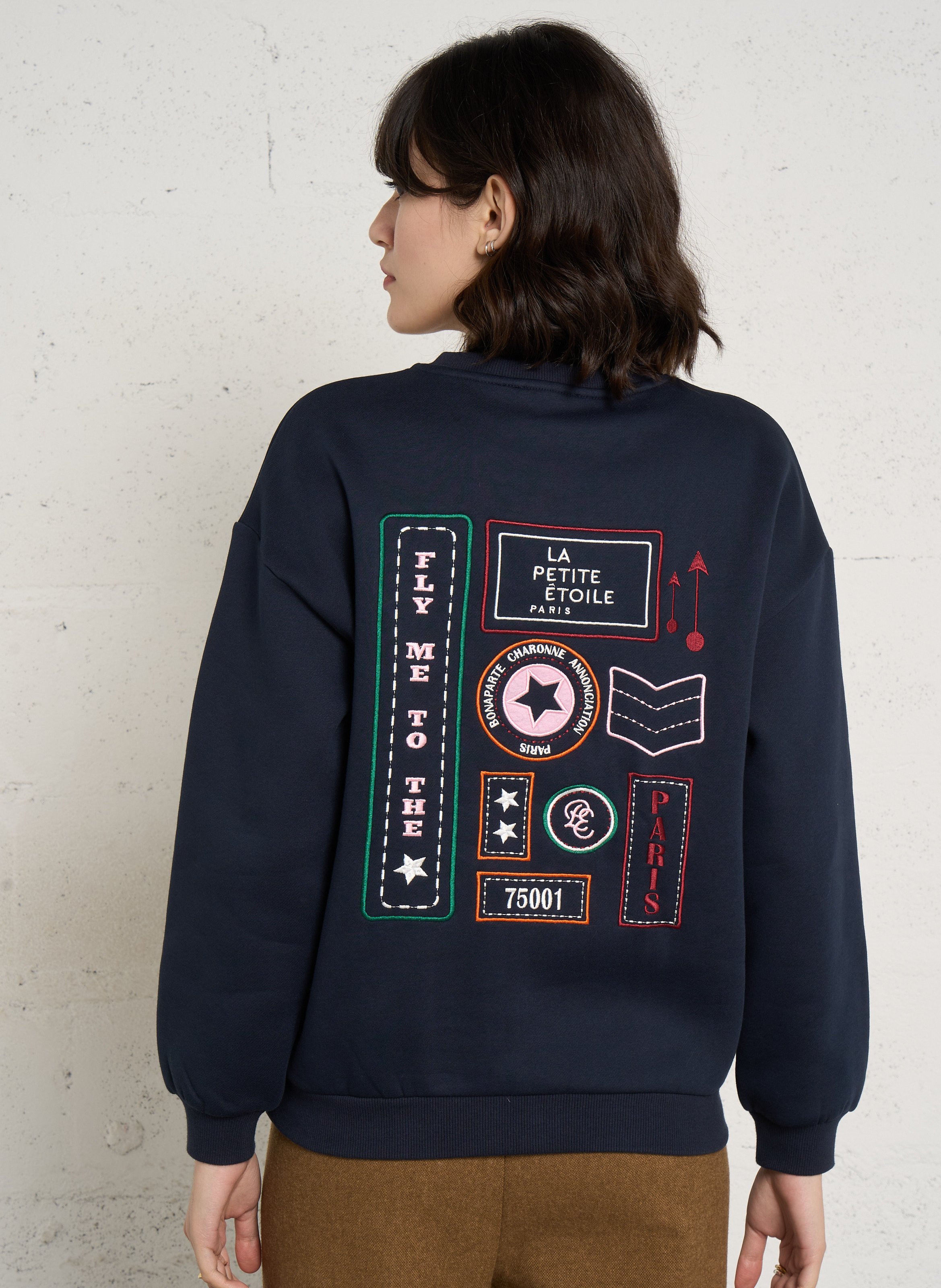 Loose-fit cotton-blend sweater LA PETITE ETOILE Blue
