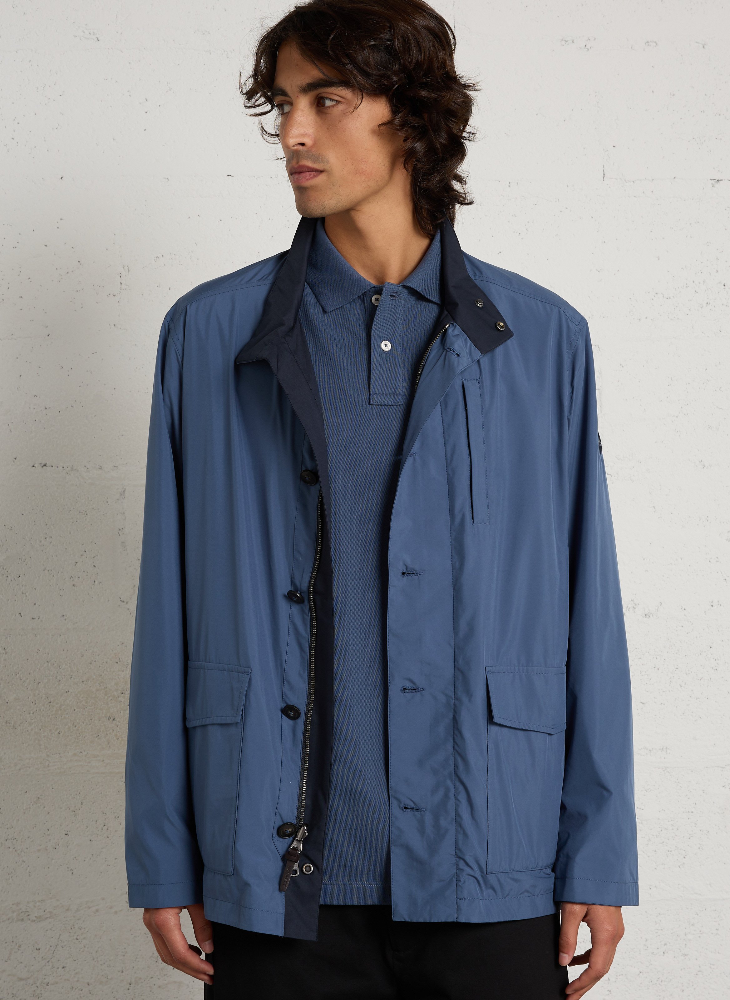 Veste imperméable col montant  HACKETT Bleu