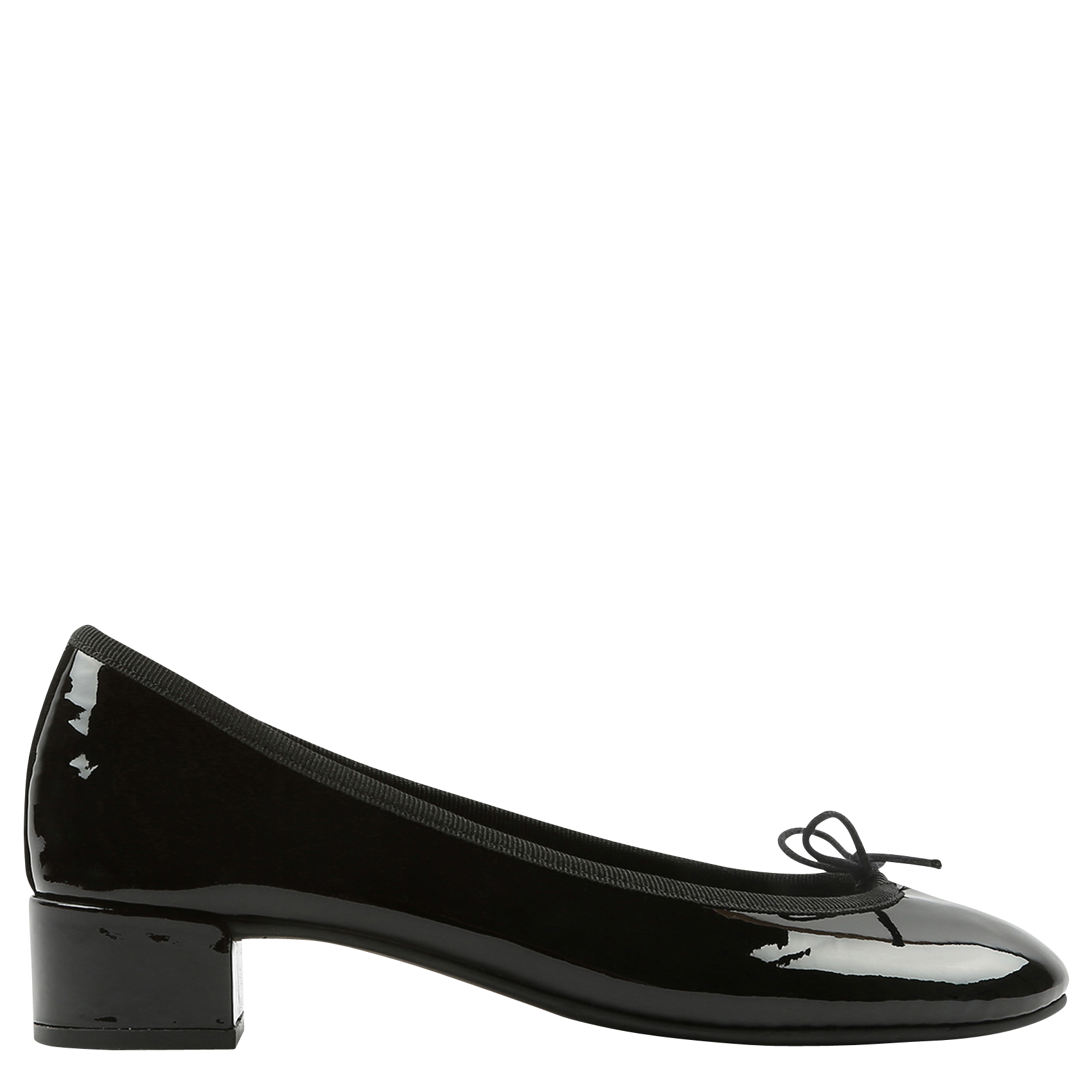 Ballerines à talons en cuir vernis REPETTO Noir